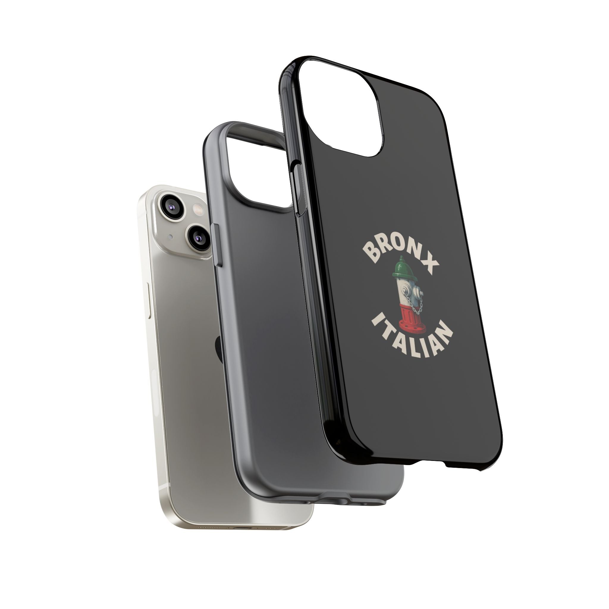 Bronx Italian Black Phone Case, Tough Cases for iPhone, Gift for Italians, Stylish Phone Cover, Unique Phone Accessory