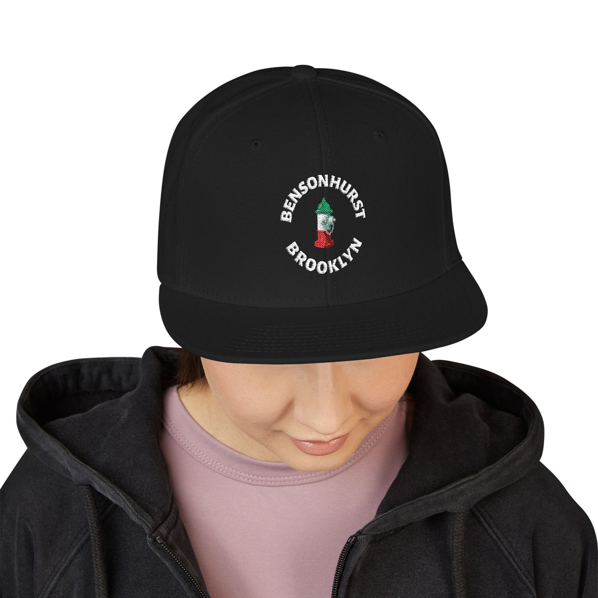 Bensonhurst Brooklyn Embroidered Snapback Hat | Street Sign Patch Cap
