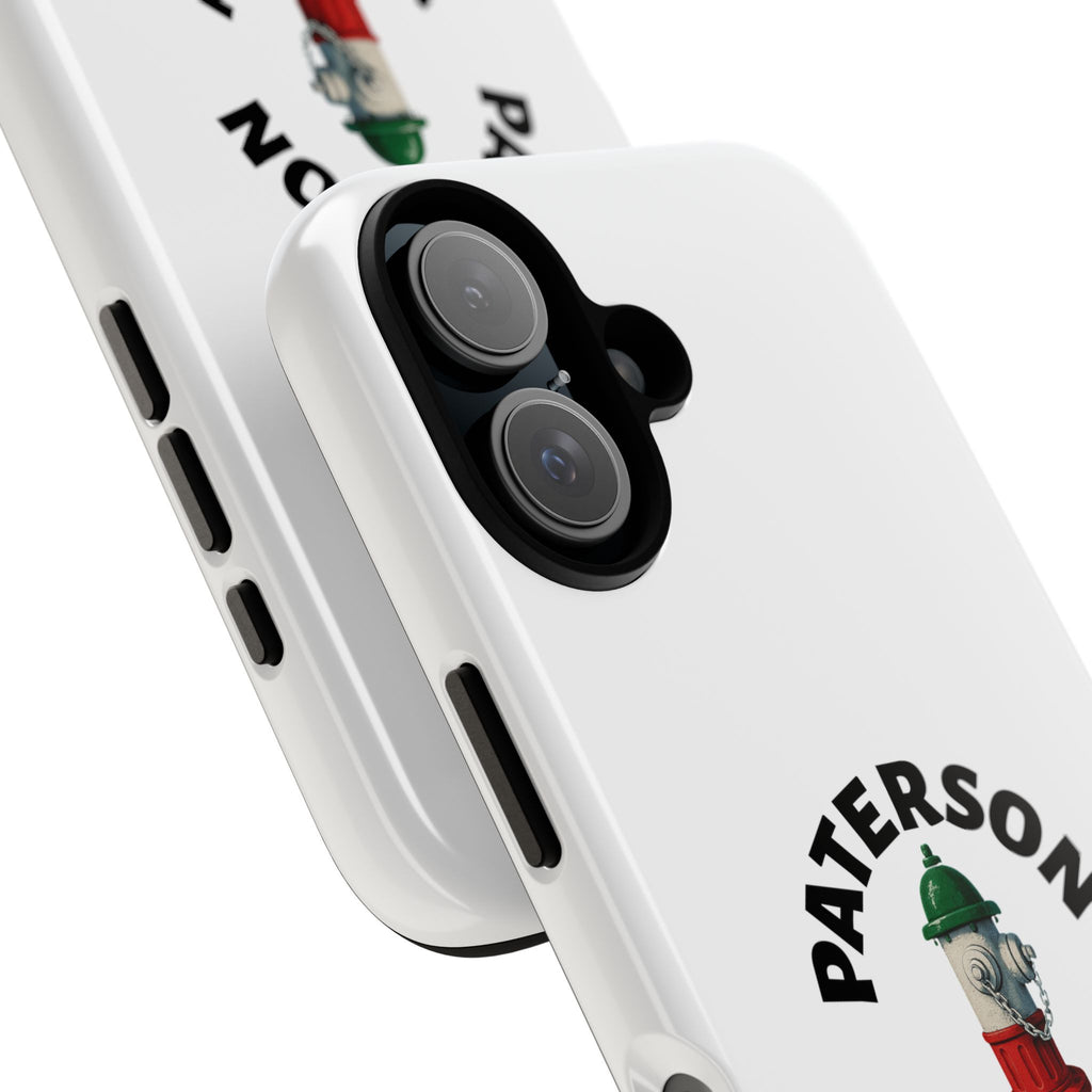 Paterson Italian White Phone Case, Urban Style Phone Cover, Tough Smartphone Case, Gift for Italian Heritage, Fun Streetwear Accessories