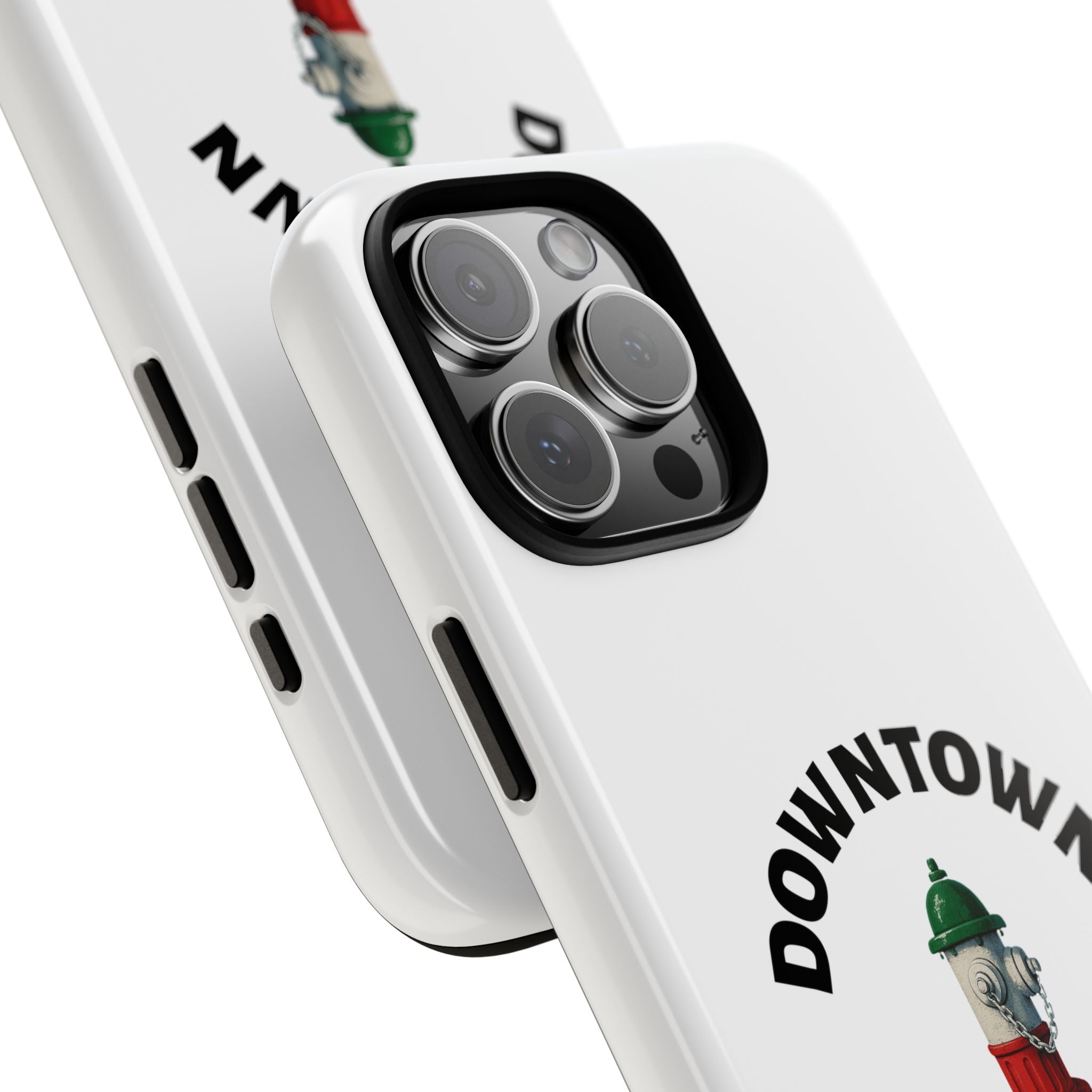 Downtown Brooklyn White Phone Case, Urban Style Phone Cover, Tough Smartphone Case, Gift for Italian Heritage, Fun Streetwear Accessories