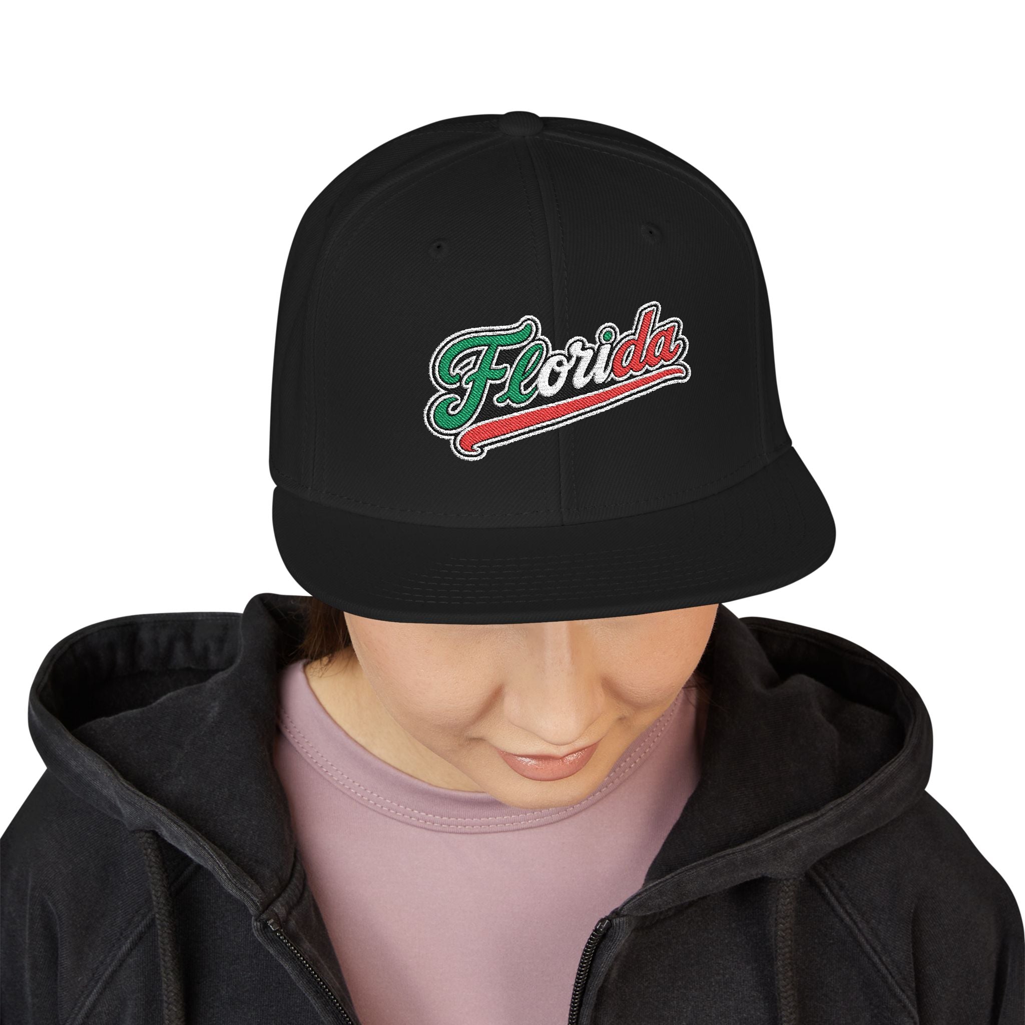 Florida Embroidered Snapback Hat | Street Sign Patch Cap