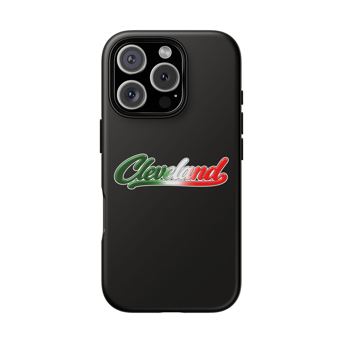 Cleveland Black Phone Case, Tough Cases for iPhone, Gift for Italians, Stylish Phone Cover, Unique Phone Accessory