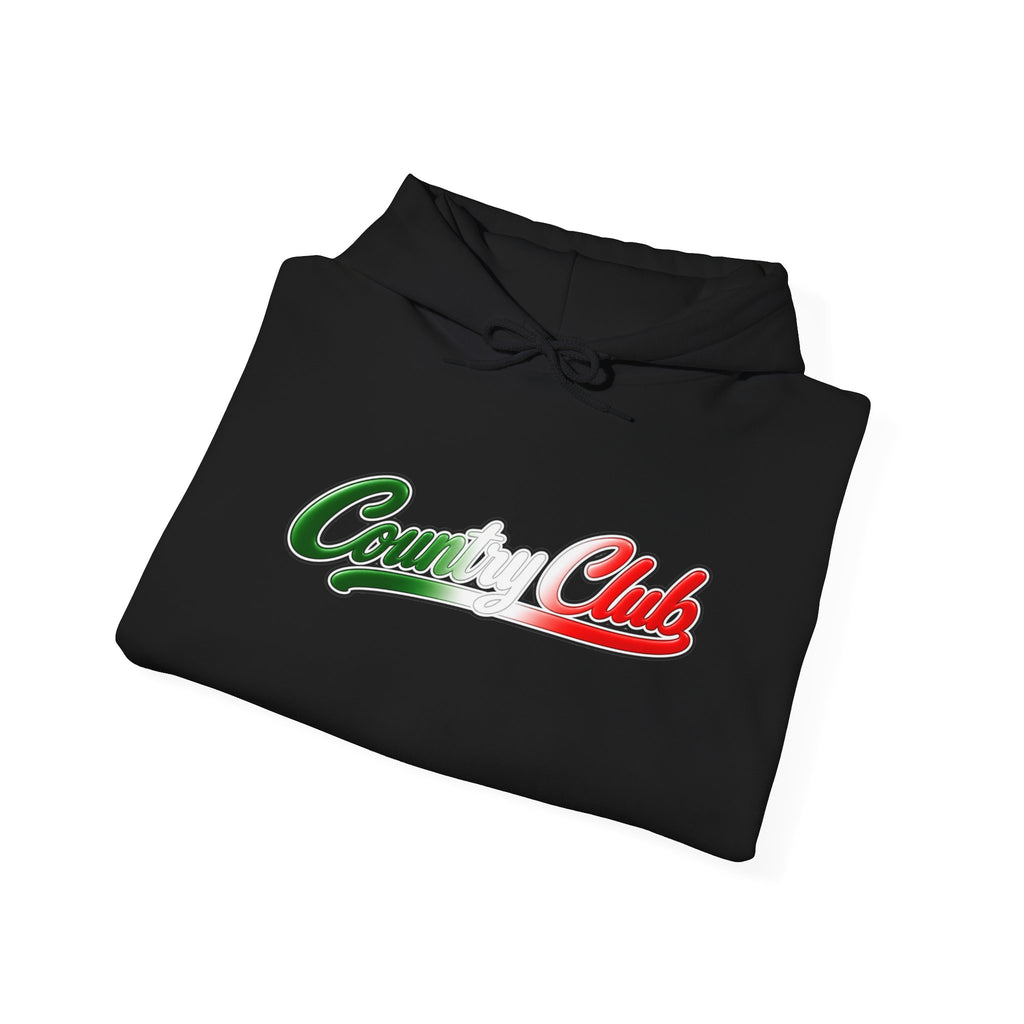 Country Club Hoodie — Italian Flag Script Pullover