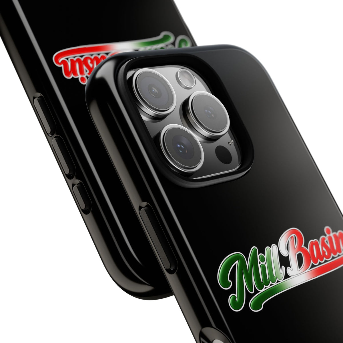Mill Basin Black Phone Case, Tough Cases for iPhone, Gift for Italians, Stylish Phone Cover, Unique Phone Accessory