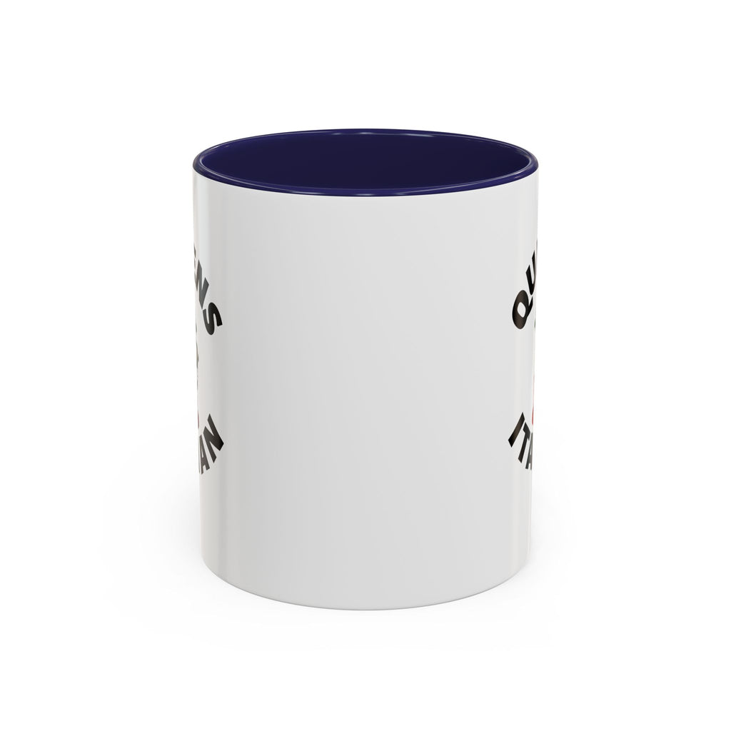 Queens Coffee Mug with Fire Hydrant Design, Unique Gift for Italians, Fun Kitchen Decor