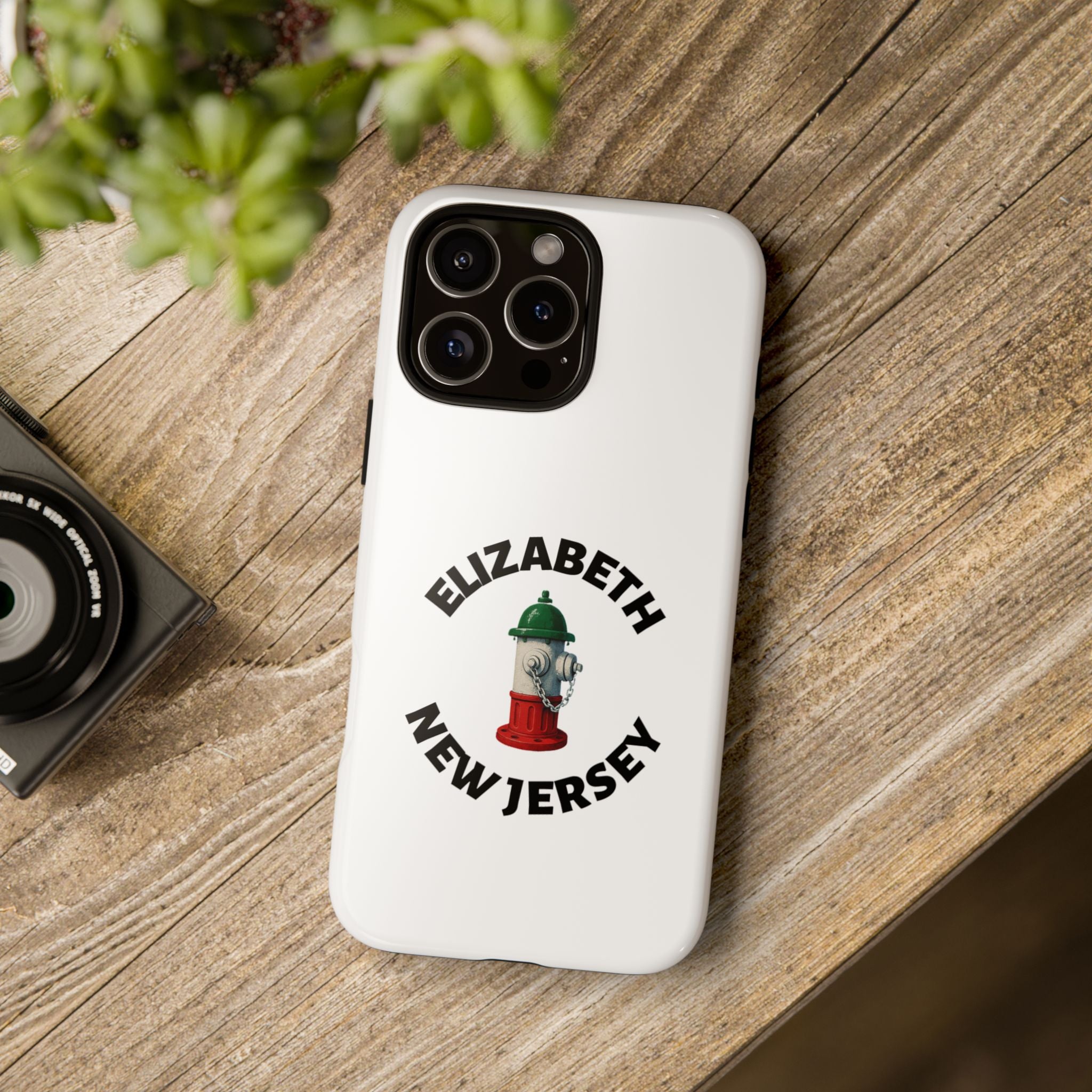 Elizabeth New Jersey White Phone Case, Urban Style Phone Cover, Tough Smartphone Case, Gift for Italian Heritage, Fun Streetwear Accessories