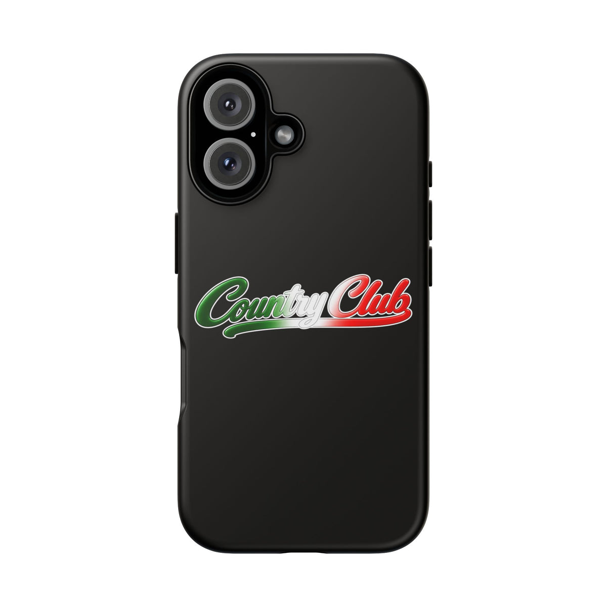 Country Club Black Phone Case, Tough Cases for iPhone, Gift for Italians, Stylish Phone Cover, Unique Phone Accessory