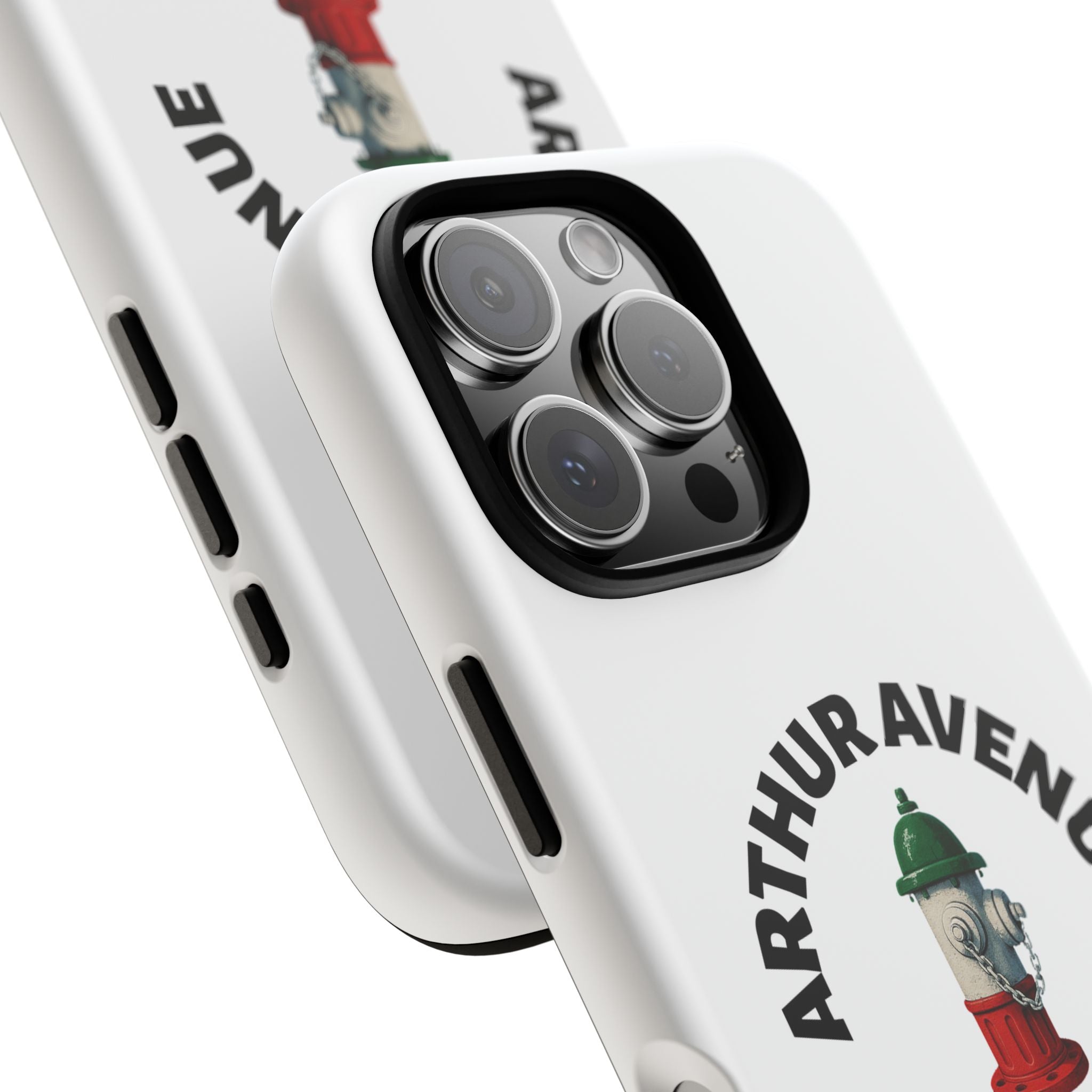 Arthur Avenue Italian White Phone Case, Urban Style Phone Cover, Tough Smartphone Case, Gift for Italian Heritage, Fun Streetwear Accessories