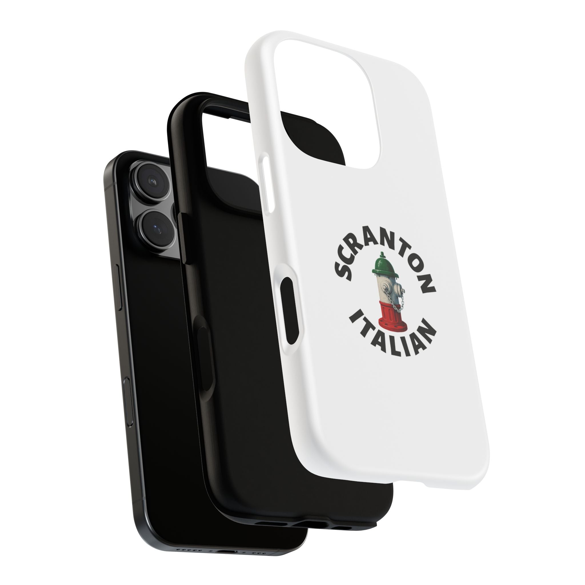 Scranton Italian White Phone Case, Urban Style Phone Cover, Tough Smartphone Case, Gift for Italian Heritage, Fun Streetwear Accessories