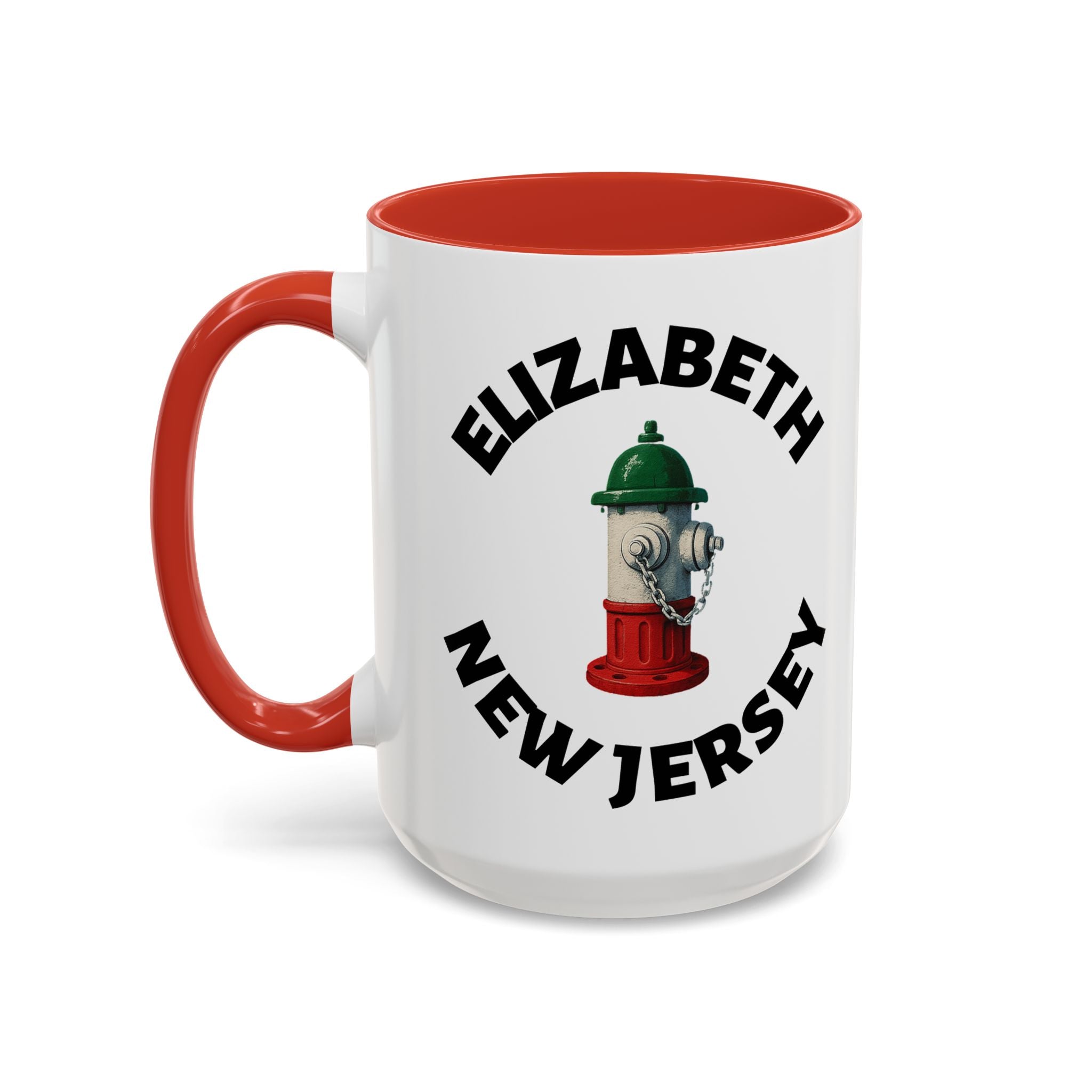 Coffee Mug - Elizabeth with Fire Hydrant Design, Unique Gift for Italians