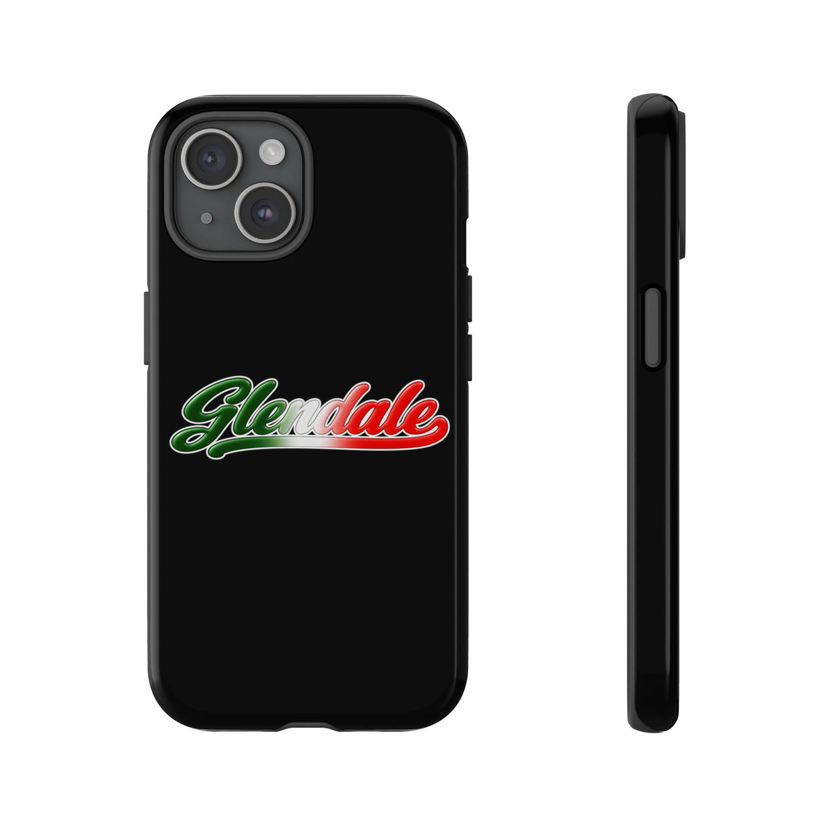 Glendale Black Phone Case, Tough Cases for iPhone, Gift for Italians, Stylish Phone Cover, Unique Phone Accessory