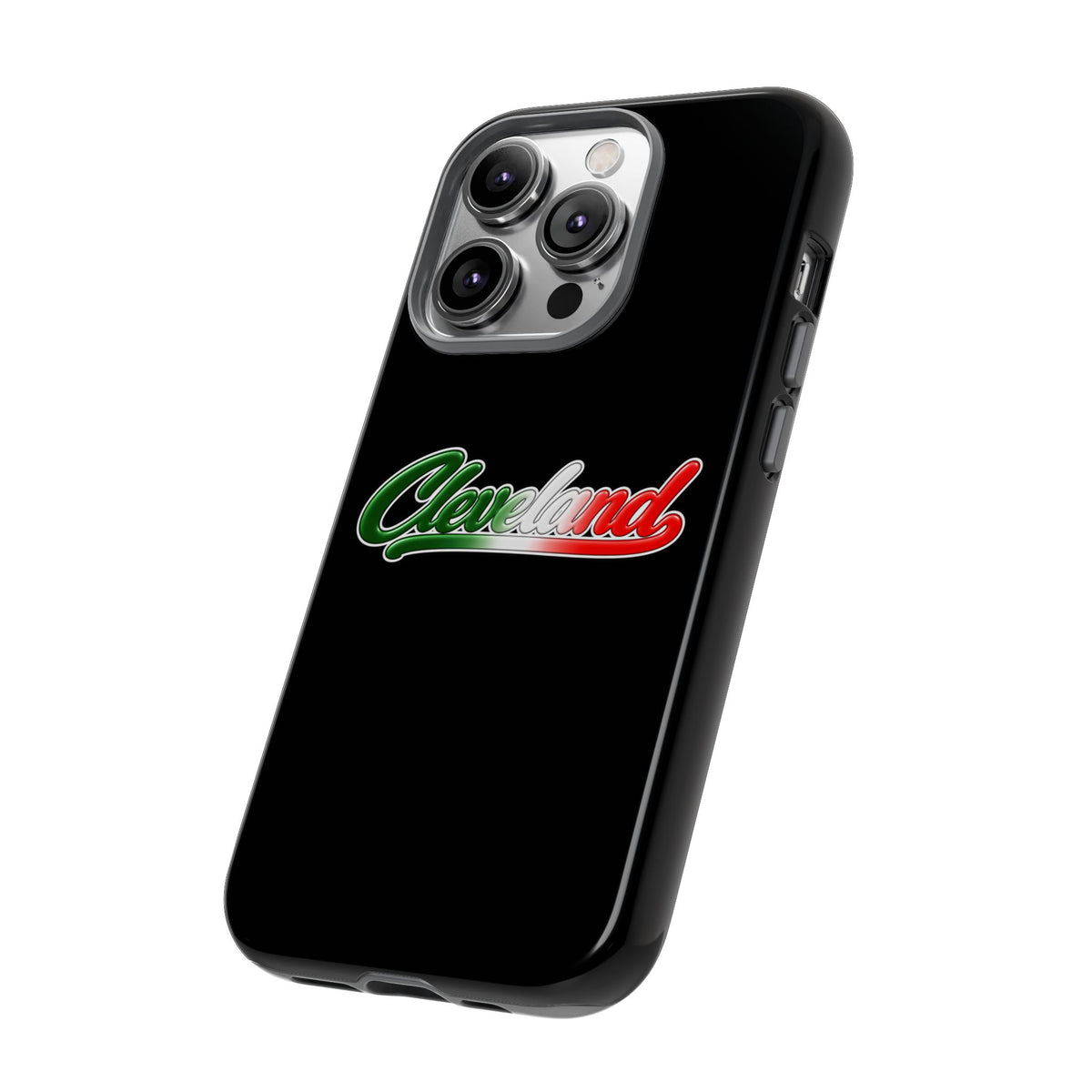 Cleveland Black Phone Case, Tough Cases for iPhone, Gift for Italians, Stylish Phone Cover, Unique Phone Accessory