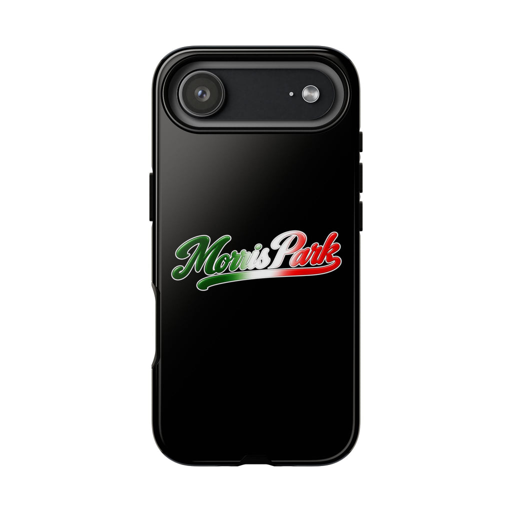 Morris Park Black Phone Case, Tough Cases for iPhone, Gift for Italians, Stylish Phone Cover, Unique Phone Accessory