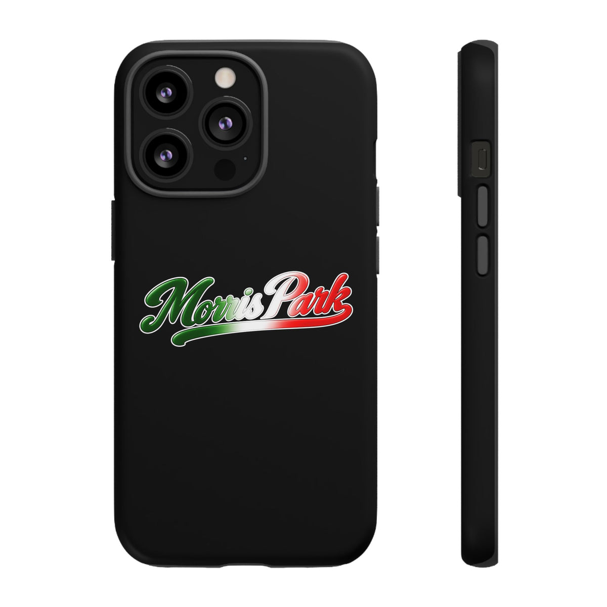 Morris Park Black Phone Case, Tough Cases for iPhone, Gift for Italians, Stylish Phone Cover, Unique Phone Accessory