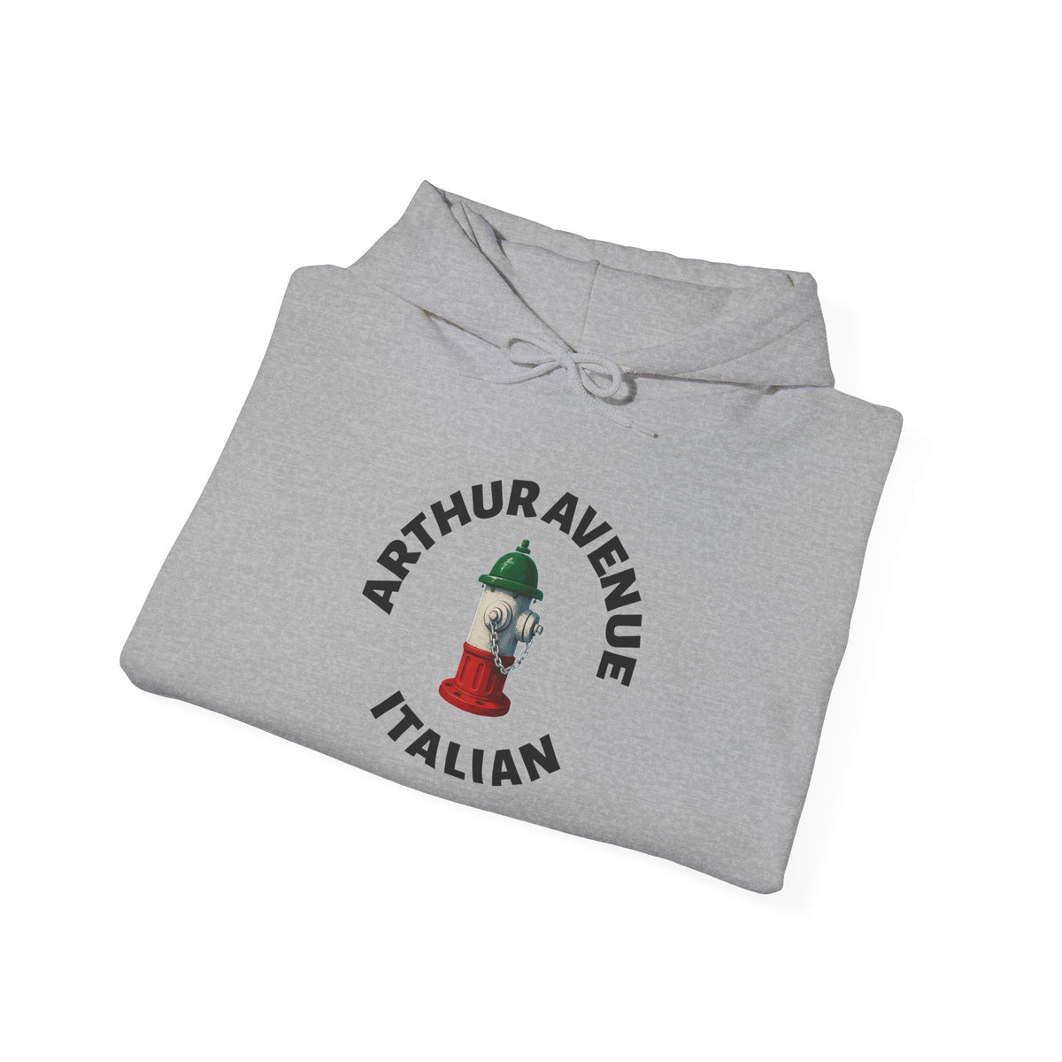 Arthur Avenue Italian Hoodie — Italian Flag Script Pullover
