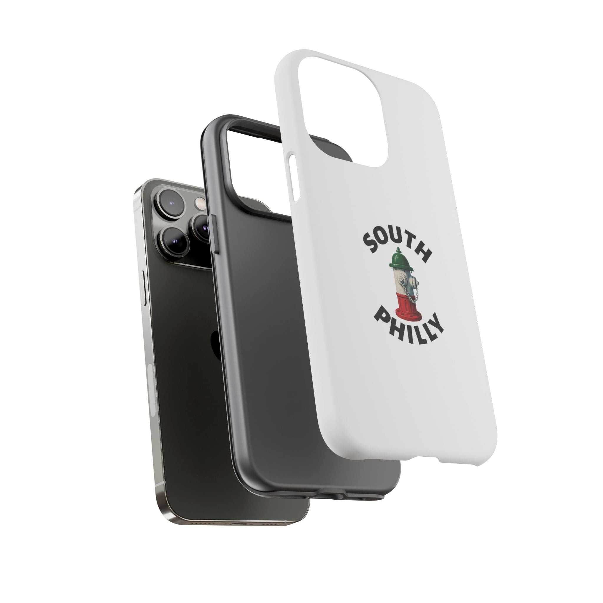 South Philly White Phone Case, Urban Style Phone Cover, Tough Smartphone Case, Gift for Italian Heritage, Fun Streetwear Accessories