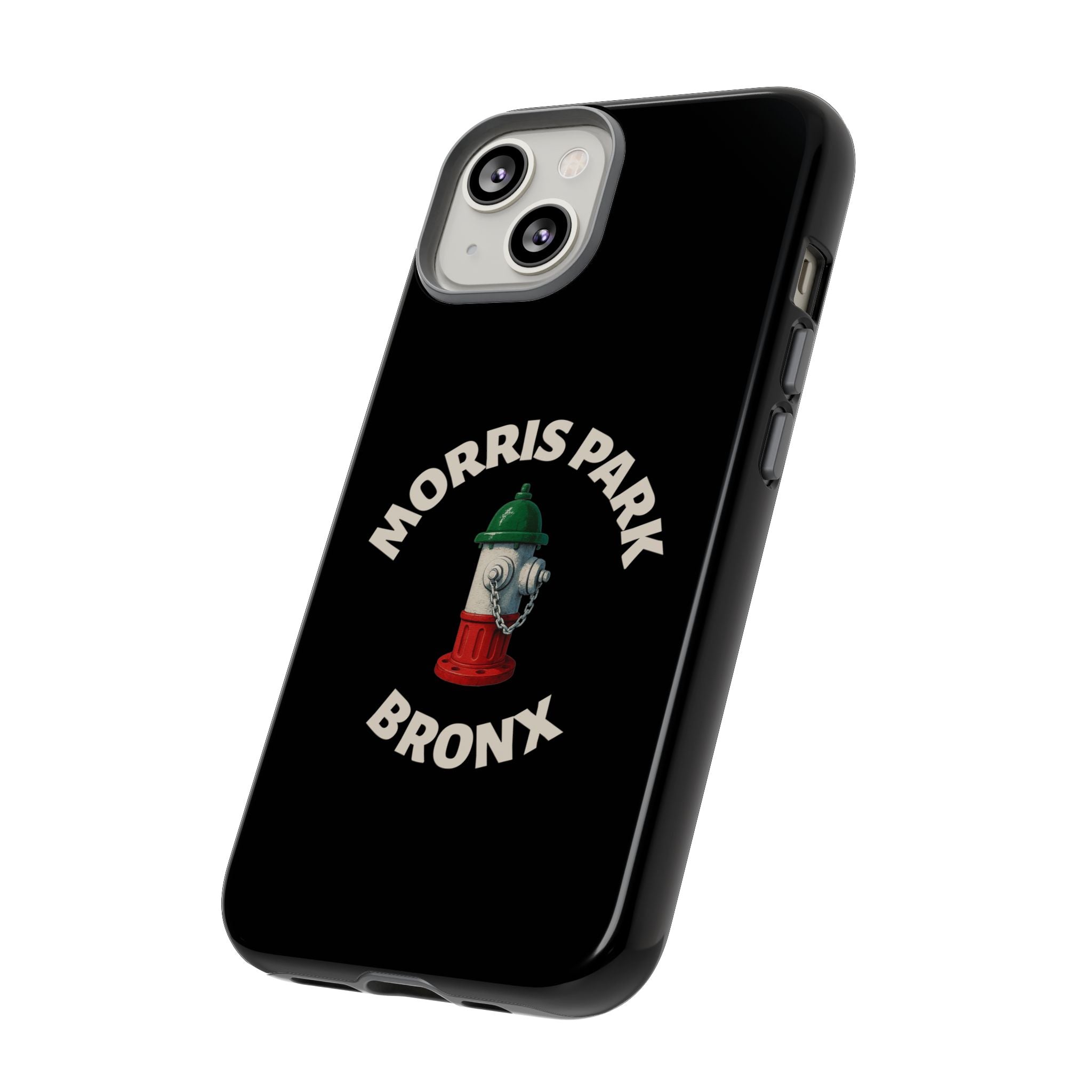 Morris Park Bronx Black Phone Case, Tough Cases for iPhone, Gift for Italians, Stylish Phone Cover, Unique Phone Accessory