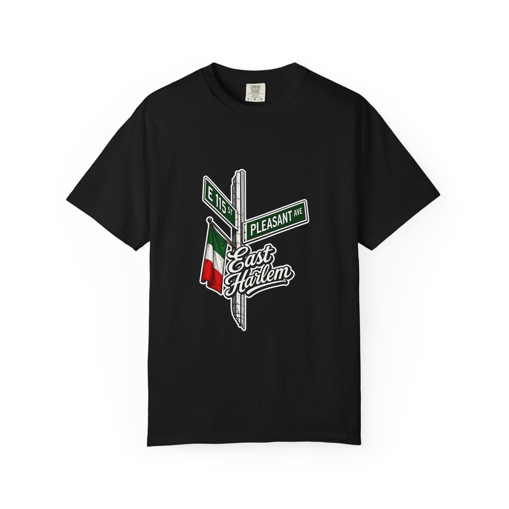 East Harlem with Italian Flag Tee | Street Style, Unisex Fashion, Comfortable Casual Wear