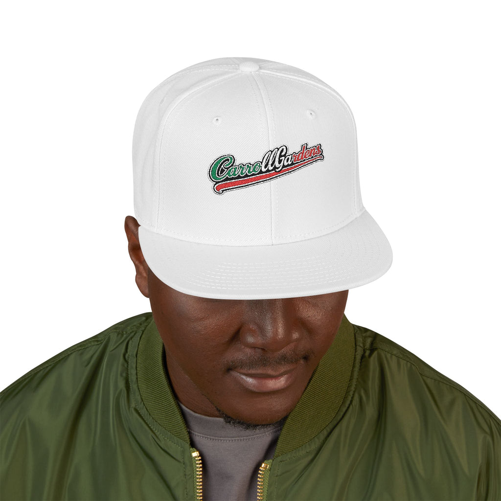 Carroll Gardens Italian Embroidered Snapback Hat | Street Sign Patch Cap