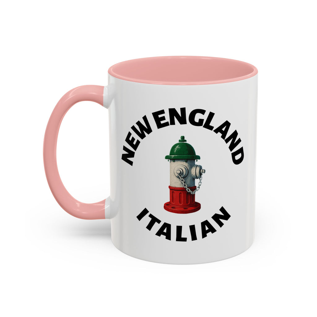 New England Coffee Mug with Fire Hydrant Design, Unique Gift for Italians, Fun Kitchen Decor