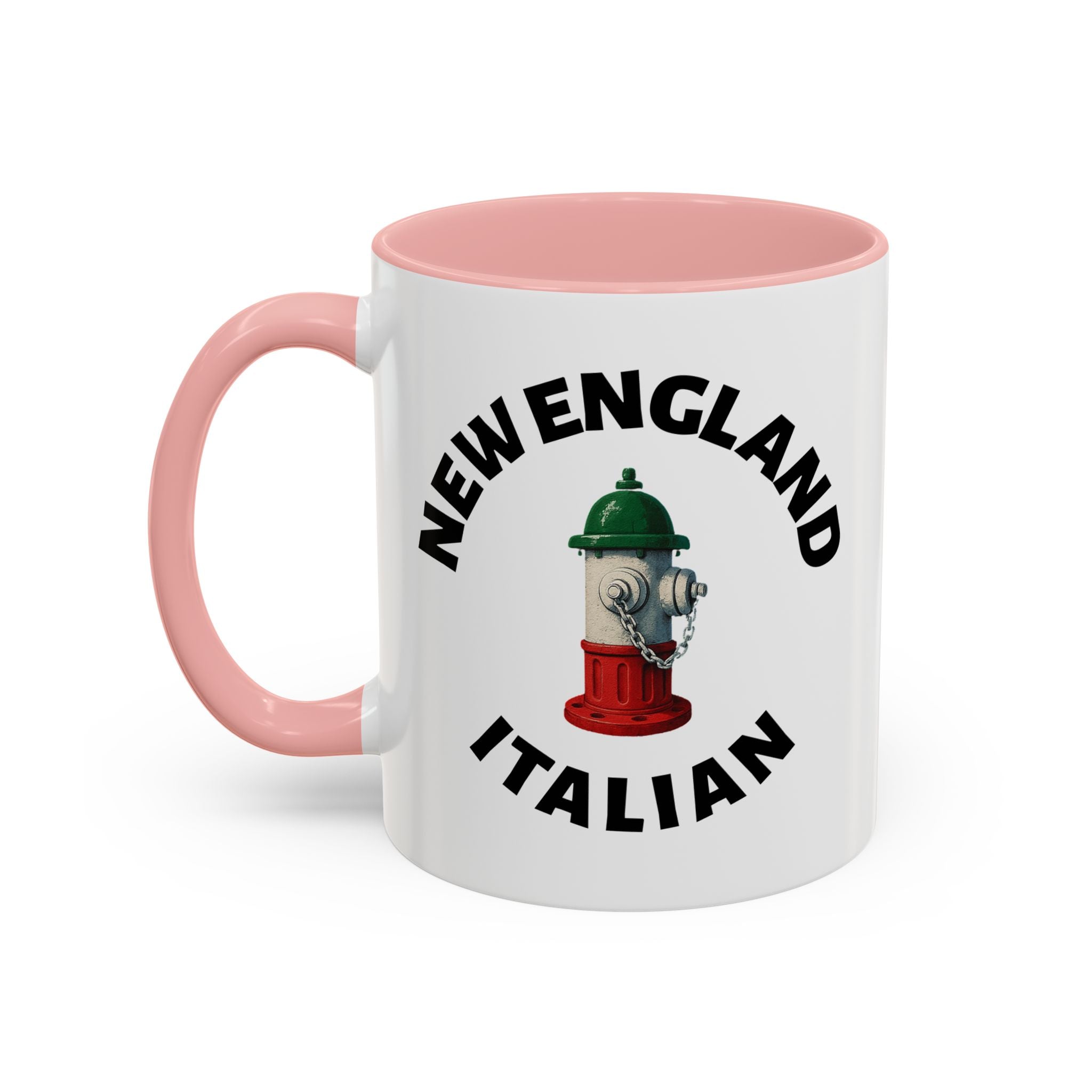 New England Coffee Mug with Fire Hydrant Design, Unique Gift for Italians, Fun Kitchen Decor