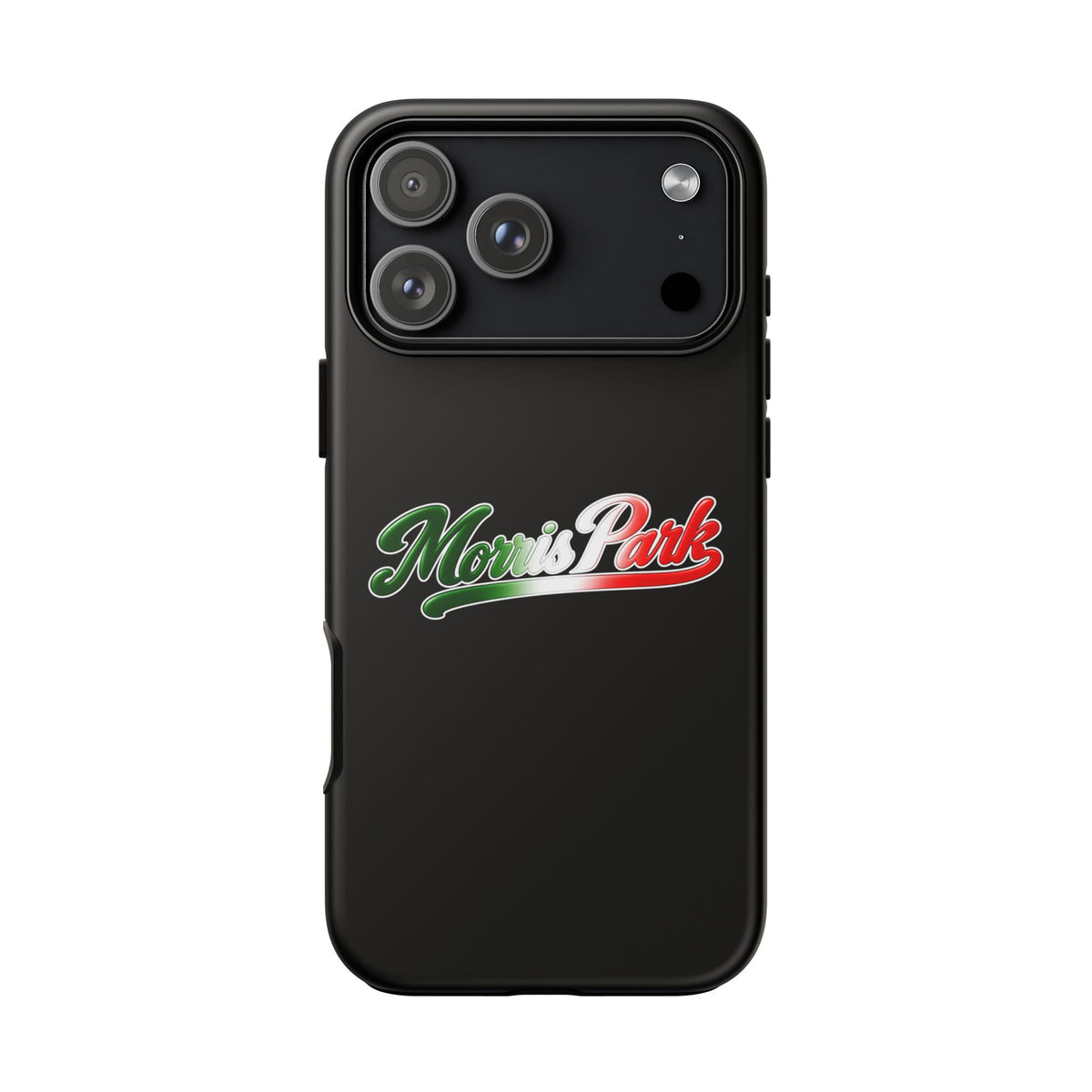 Morris Park Black Phone Case, Tough Cases for iPhone, Gift for Italians, Stylish Phone Cover, Unique Phone Accessory