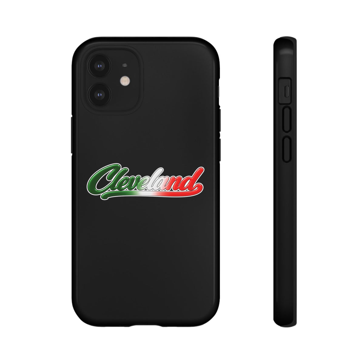 Cleveland Black Phone Case, Tough Cases for iPhone, Gift for Italians, Stylish Phone Cover, Unique Phone Accessory