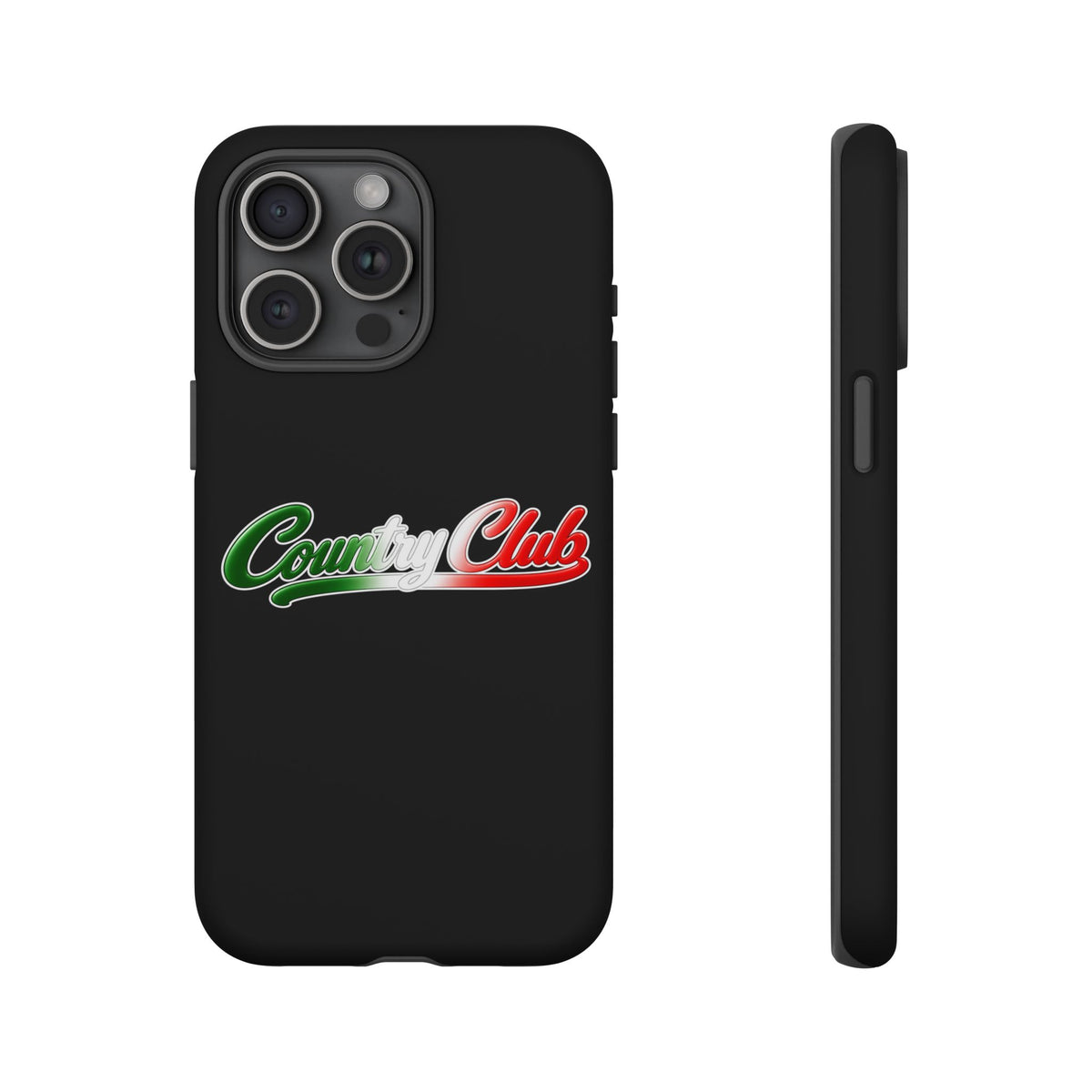 Country Club Black Phone Case, Tough Cases for iPhone, Gift for Italians, Stylish Phone Cover, Unique Phone Accessory