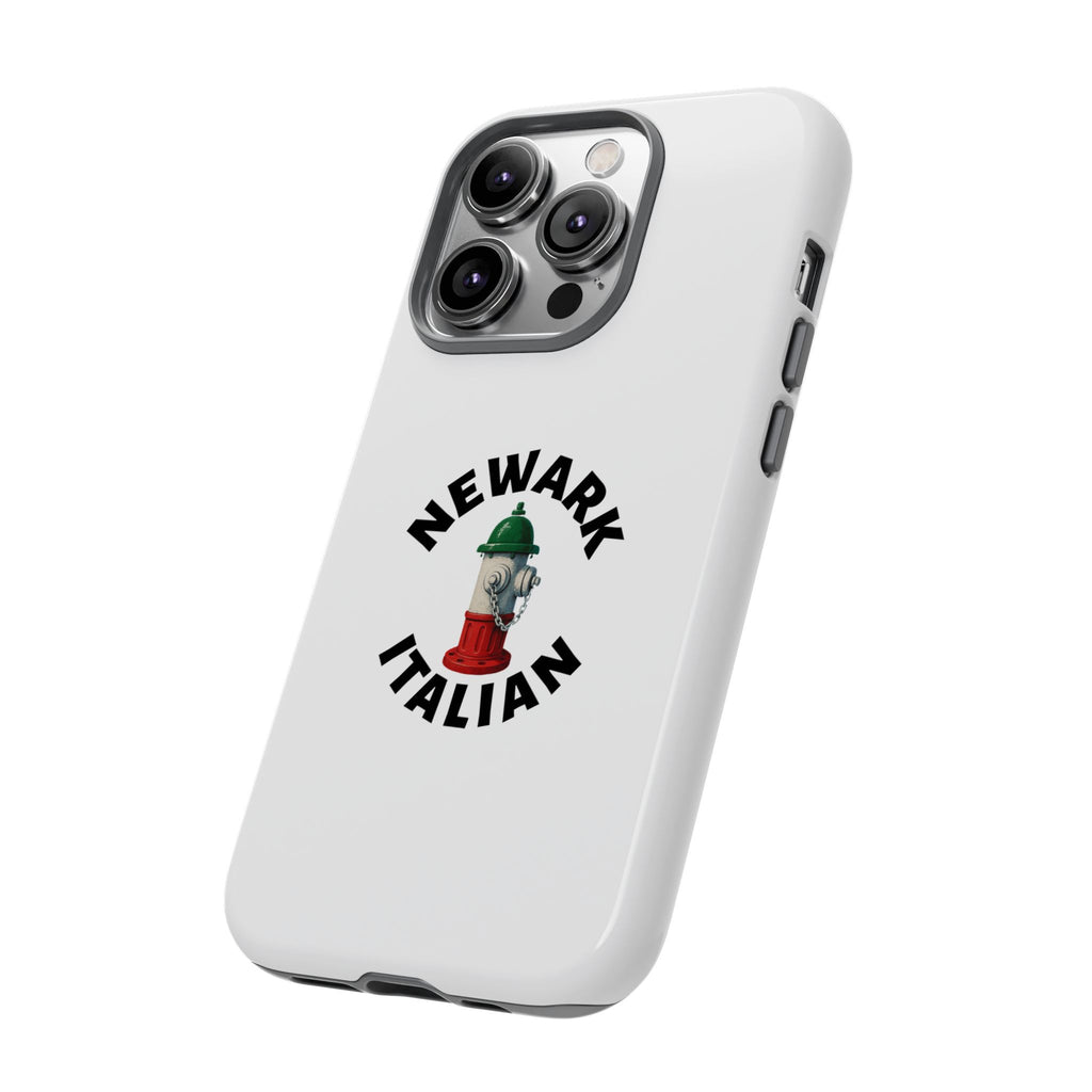 Newark Italian White Phone Case, Urban Style Phone Cover, Tough Smartphone Case, Gift for Italian Heritage, Fun Streetwear Accessories