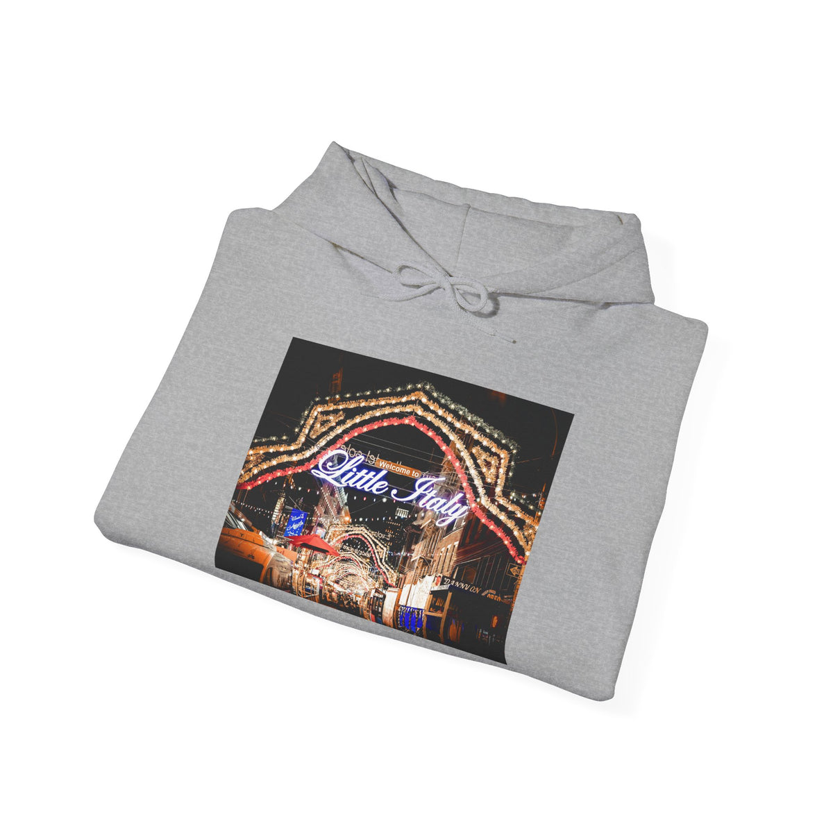 Little Italy Hoodie — Italian Flag Script Pullover