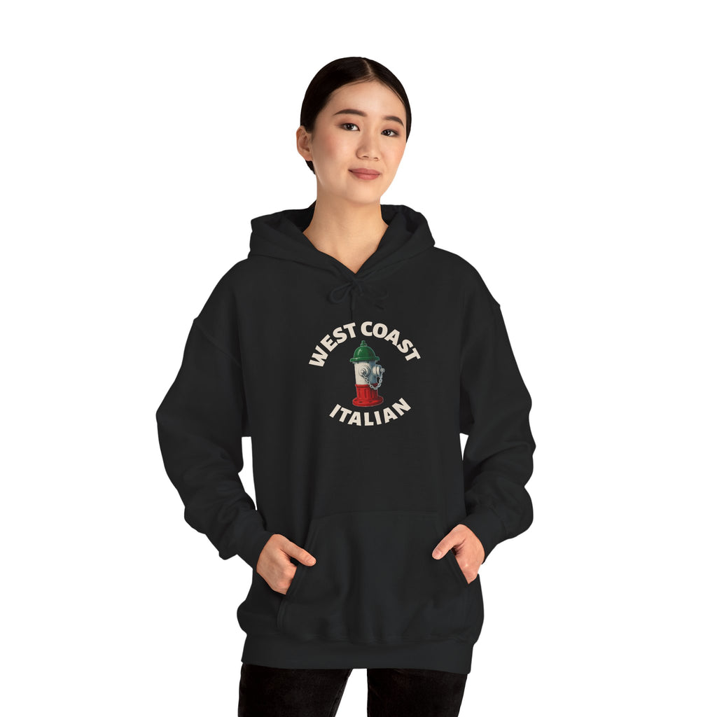 West Coast Italian Hoodie — Italian Flag Script Pullover