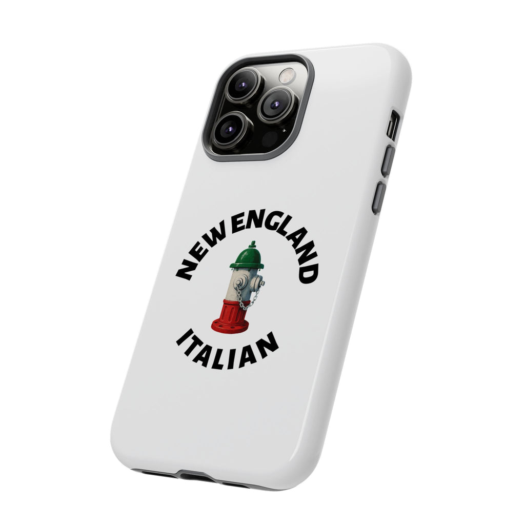New England Italian White Phone Case, Urban Style Phone Cover, Tough Smartphone Case, Gift for Italian Heritage, Fun Streetwear Accessories