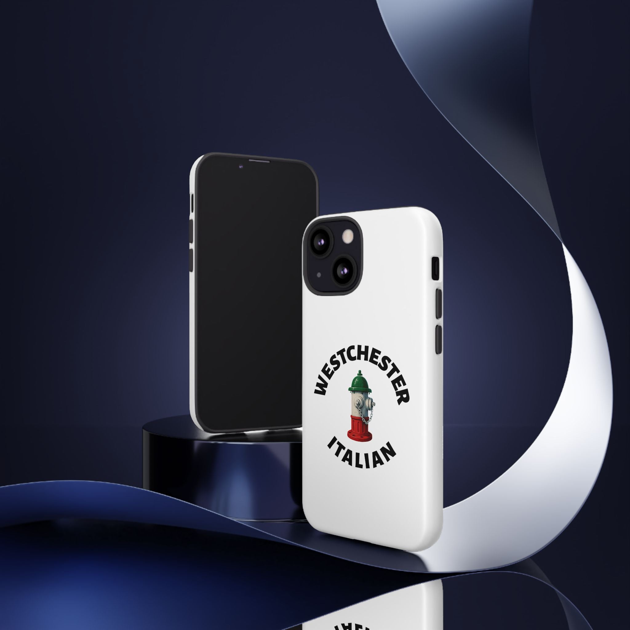 Westchester Italian White Phone Case, Urban Style Phone Cover, Tough Smartphone Case, Gift for Italian Heritage, Fun Streetwear Accessories
