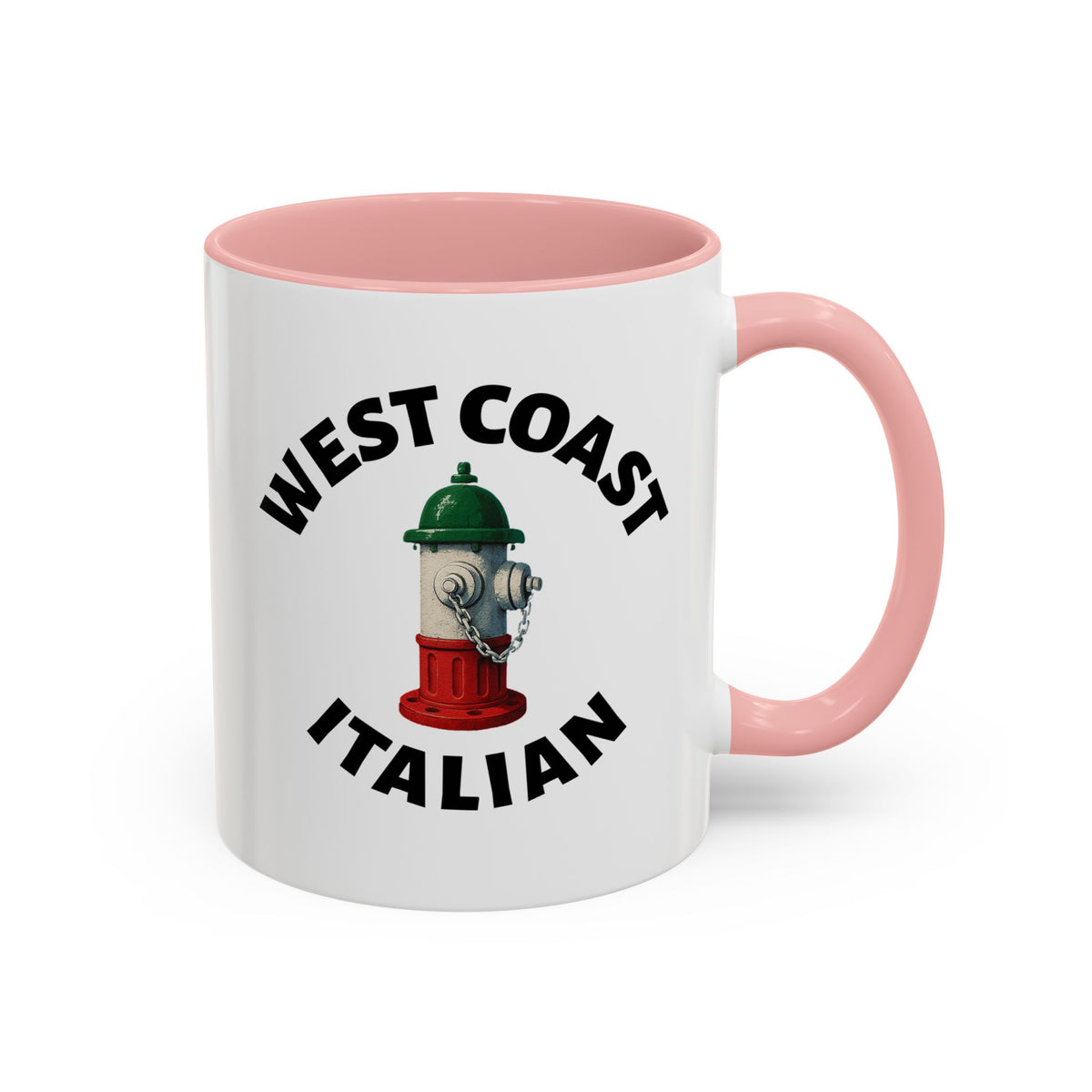 West Coast Coffee Mug with Fire Hydrant Design, Unique Gift for Italians, Fun Kitchen Decor