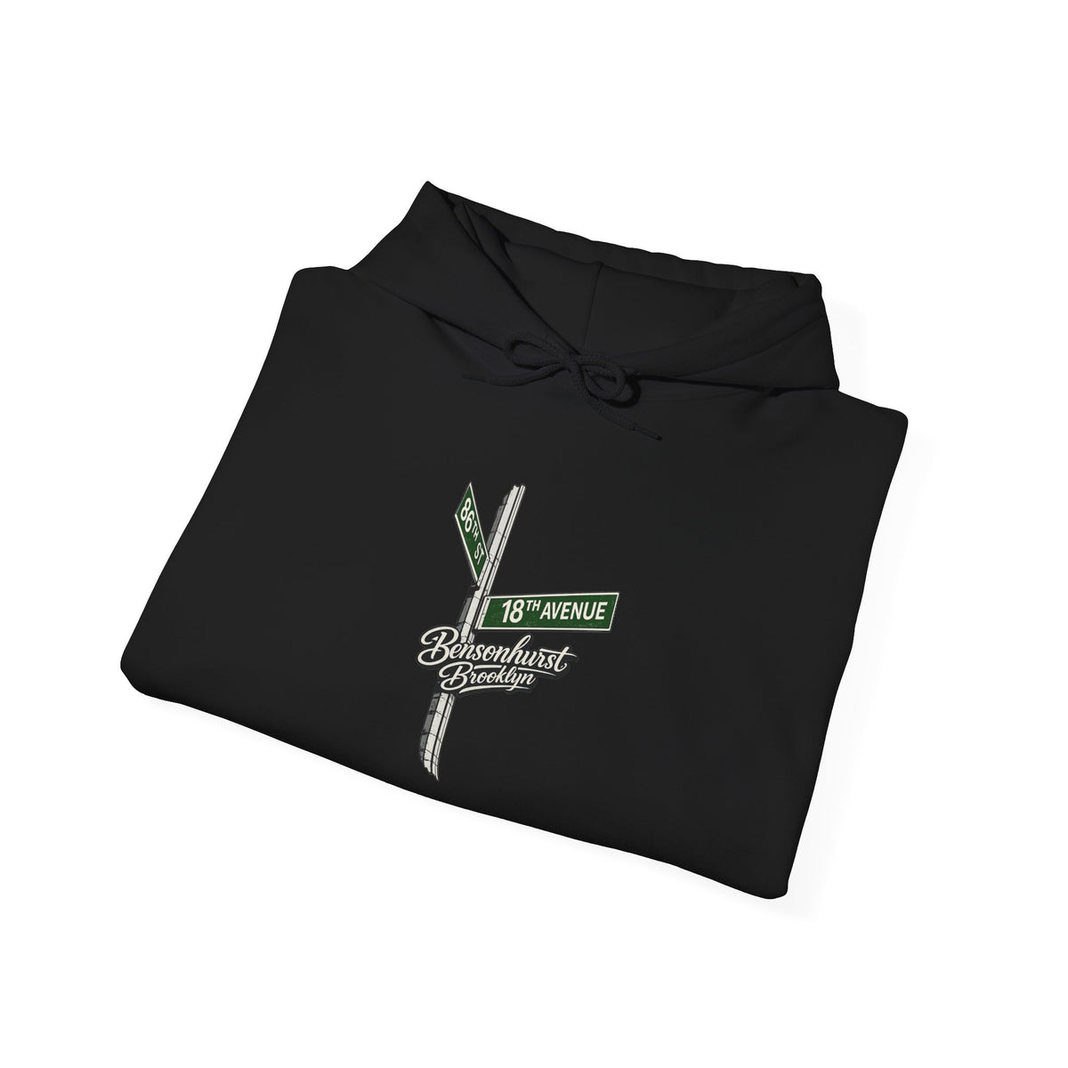 Bensonhurst Brooklyn Hoodie — Italian Flag Script Pullover