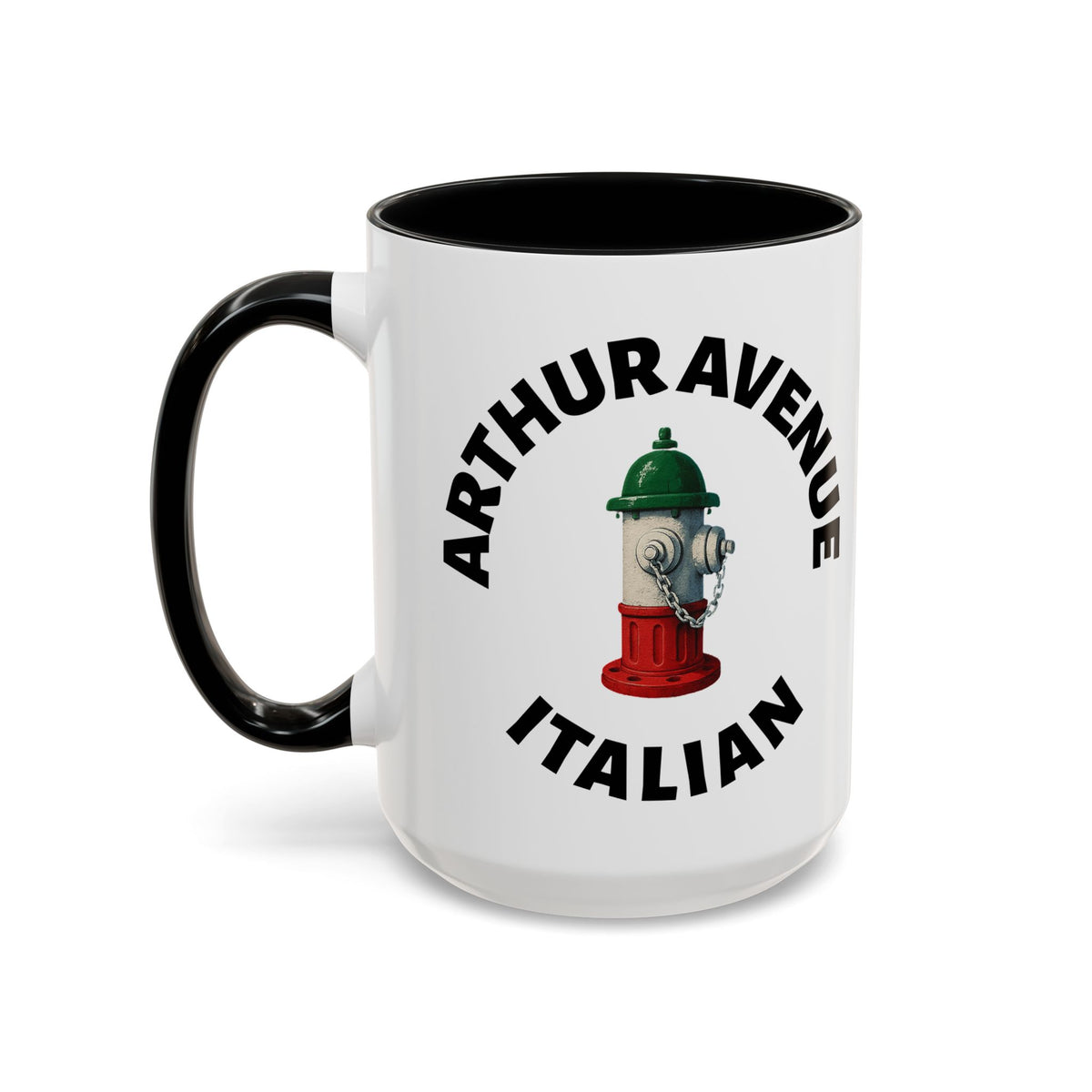 Arthur Avenue Coffee Mug with Fire Hydrant Design, Unique Gift for Italians, Fun Kitchen Decor