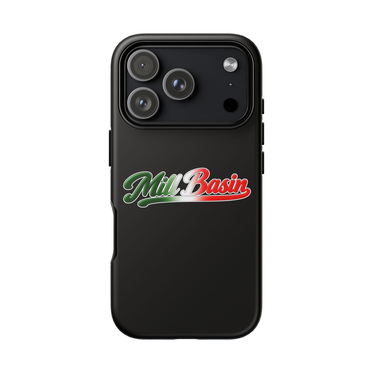 Mill Basin Black Phone Case, Tough Cases for iPhone, Gift for Italians, Stylish Phone Cover, Unique Phone Accessory