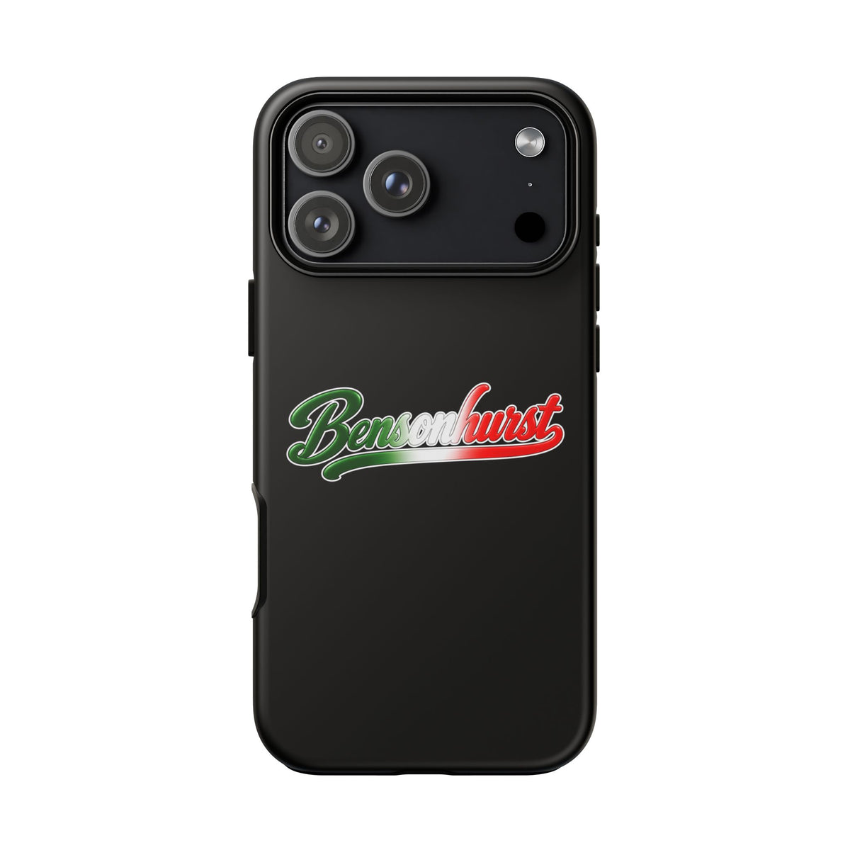 Bensonhurst Black Phone Case, Tough Cases for iPhone, Gift for Italians, Stylish Phone Cover, Unique Phone Accessory