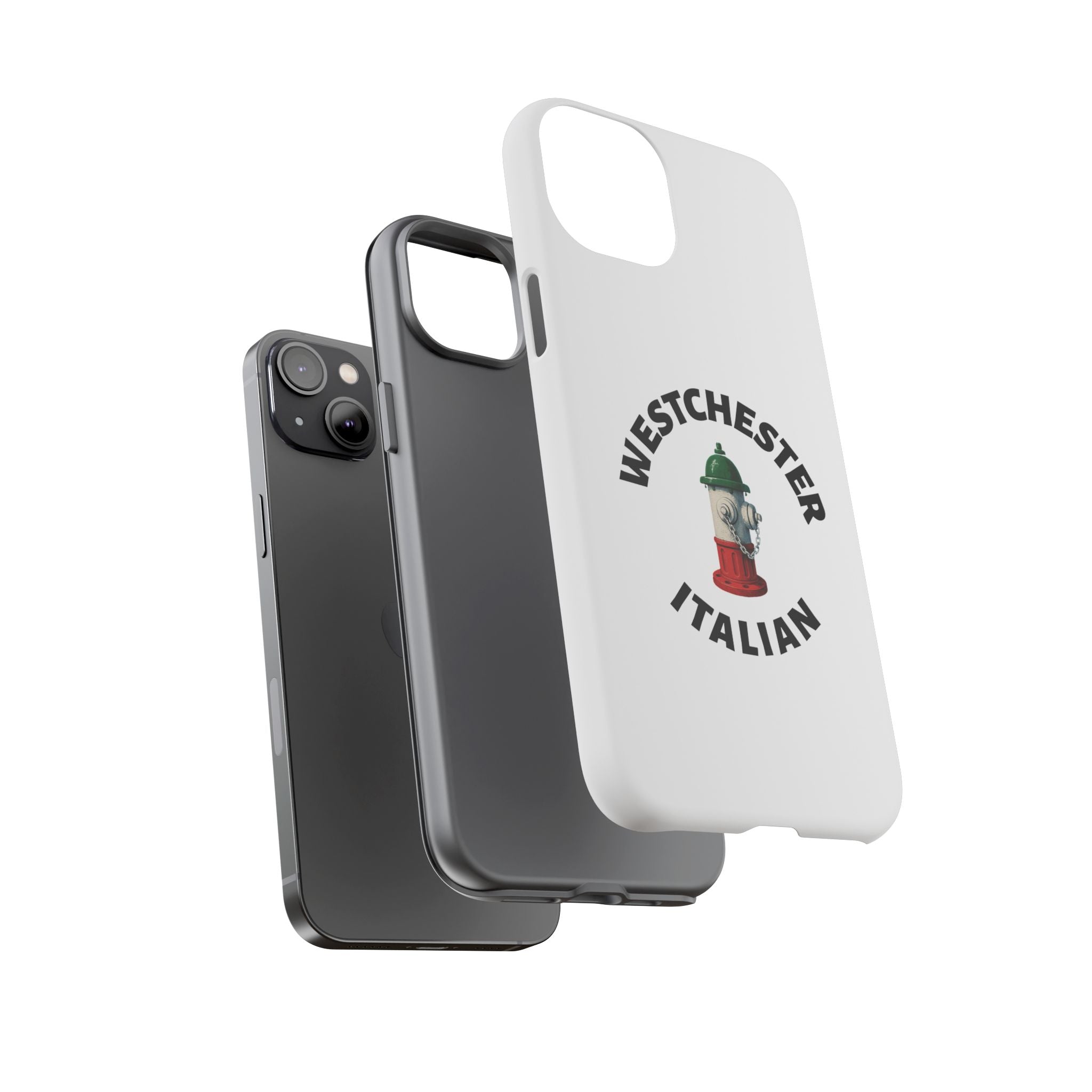 Westchester Italian White Phone Case, Urban Style Phone Cover, Tough Smartphone Case, Gift for Italian Heritage, Fun Streetwear Accessories