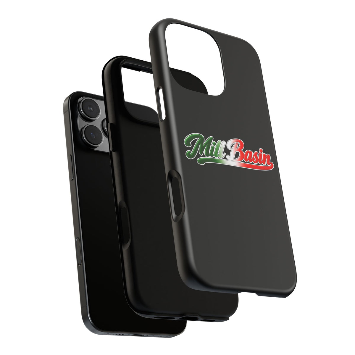 Mill Basin Black Phone Case, Tough Cases for iPhone, Gift for Italians, Stylish Phone Cover, Unique Phone Accessory