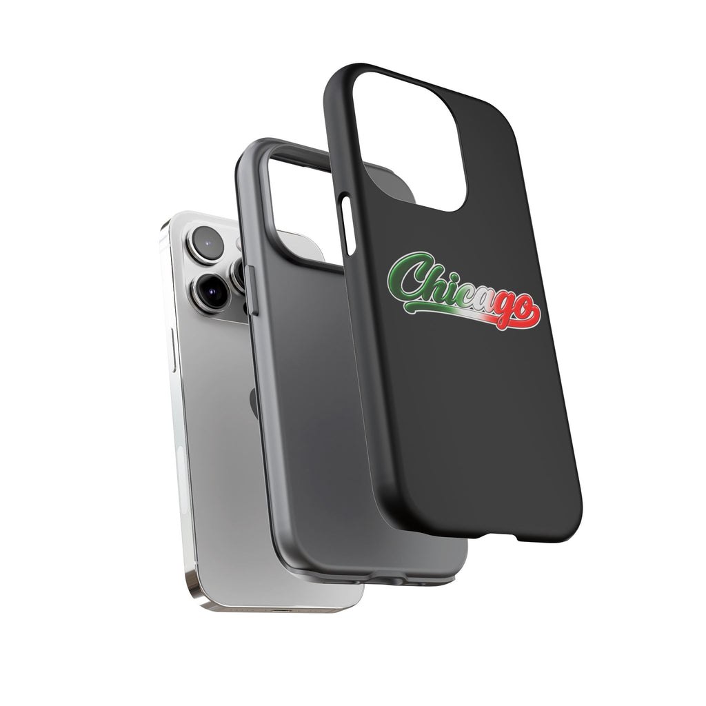 Chicago Black Phone Case, Tough Cases for iPhone, Gift for Italians, Stylish Phone Cover, Unique Phone Accessory