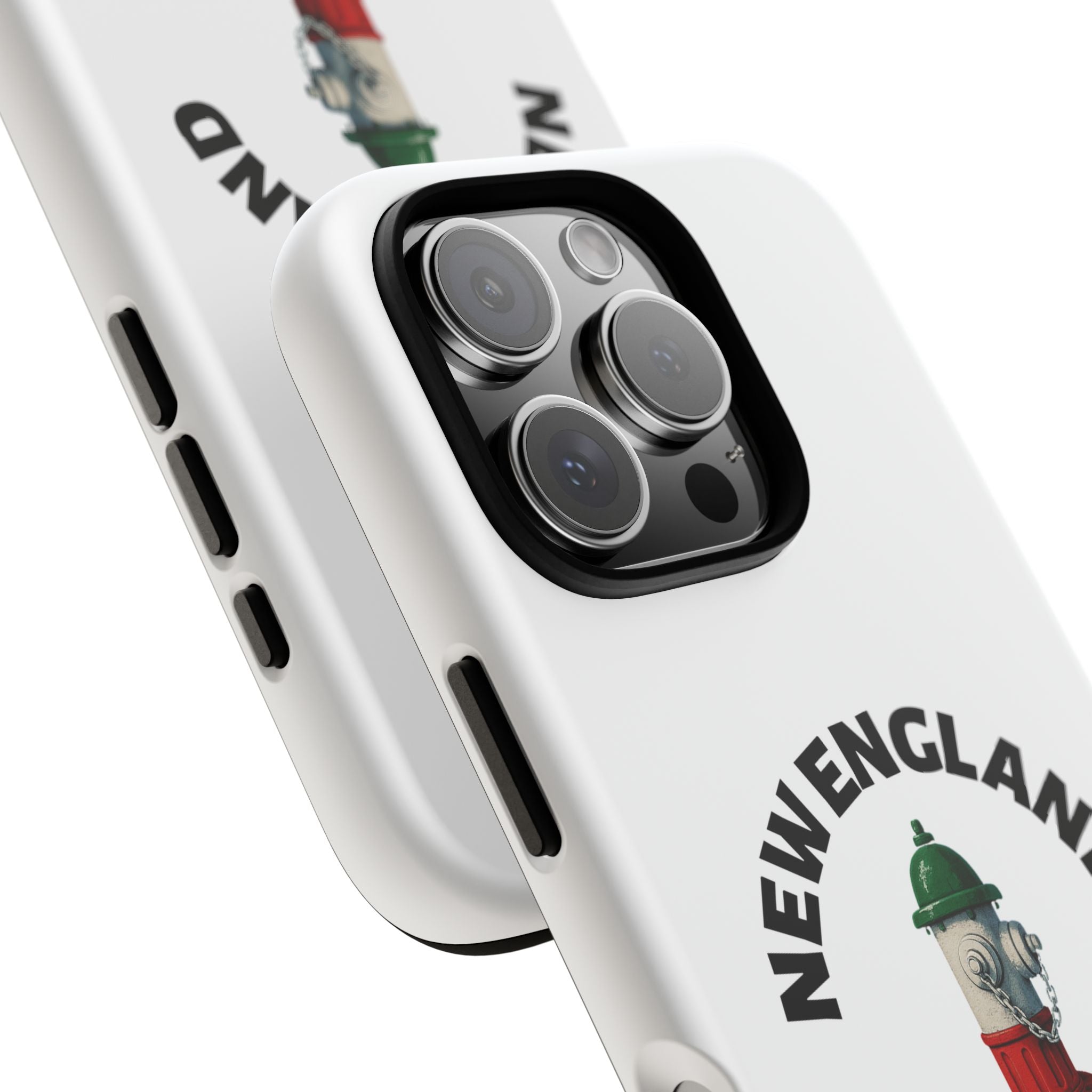 New England Italian White Phone Case, Urban Style Phone Cover, Tough Smartphone Case, Gift for Italian Heritage, Fun Streetwear Accessories