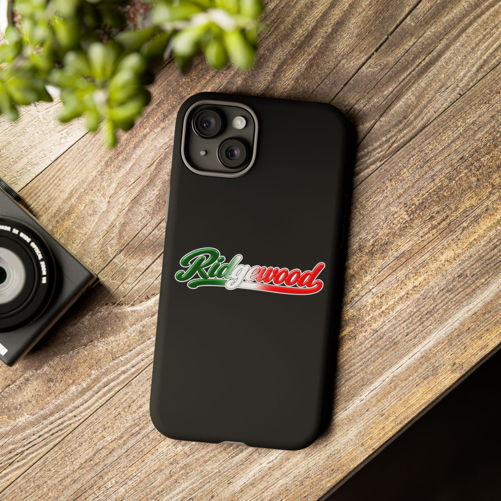 Ridgewood Black Phone Case, Tough Cases for iPhone, Gift for Italians, Stylish Phone Cover, Unique Phone Accessory
