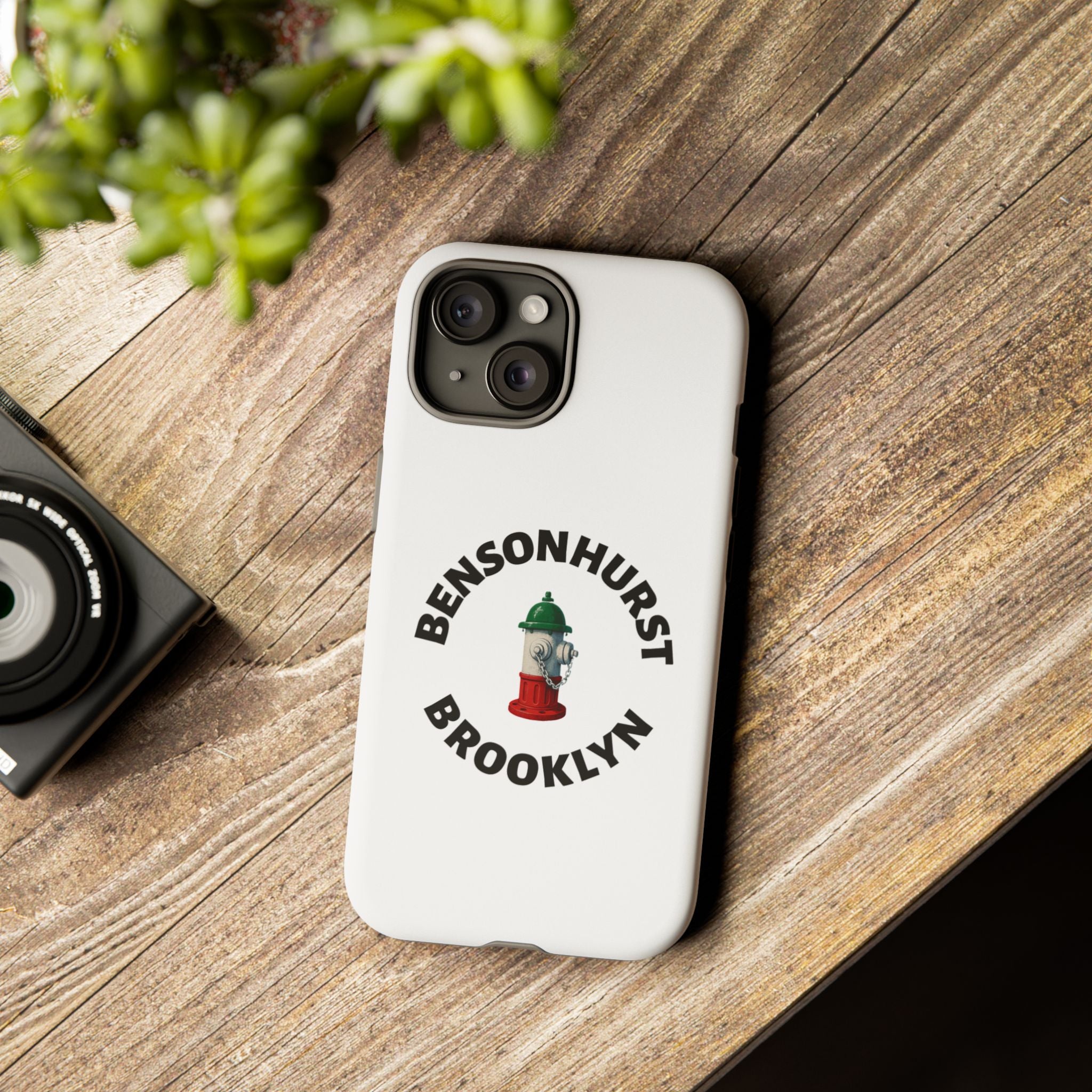 Bensonhurst Brooklyn White Phone Case, Urban Style Phone Cover, Tough Smartphone Case, Gift for Italian Heritage, Fun Streetwear Accessories