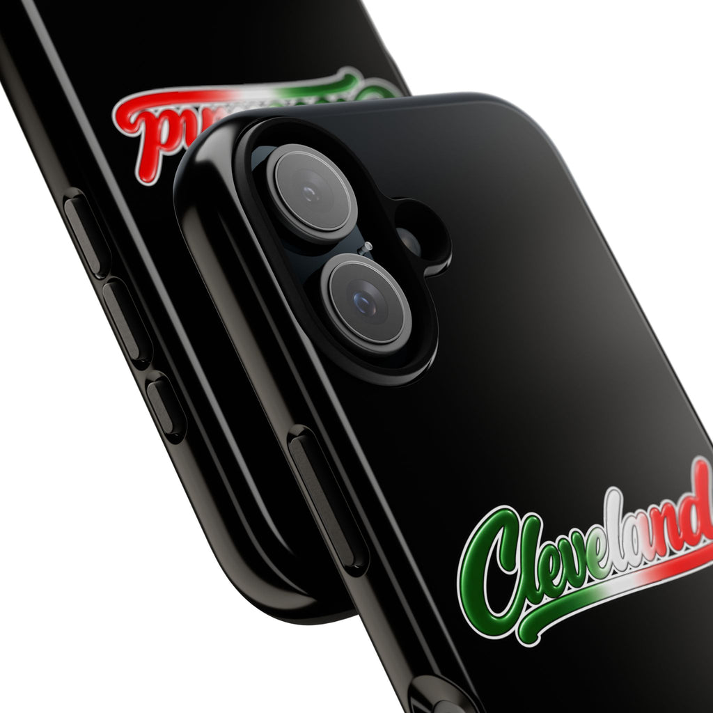 Cleveland Black Phone Case, Tough Cases for iPhone, Gift for Italians, Stylish Phone Cover, Unique Phone Accessory