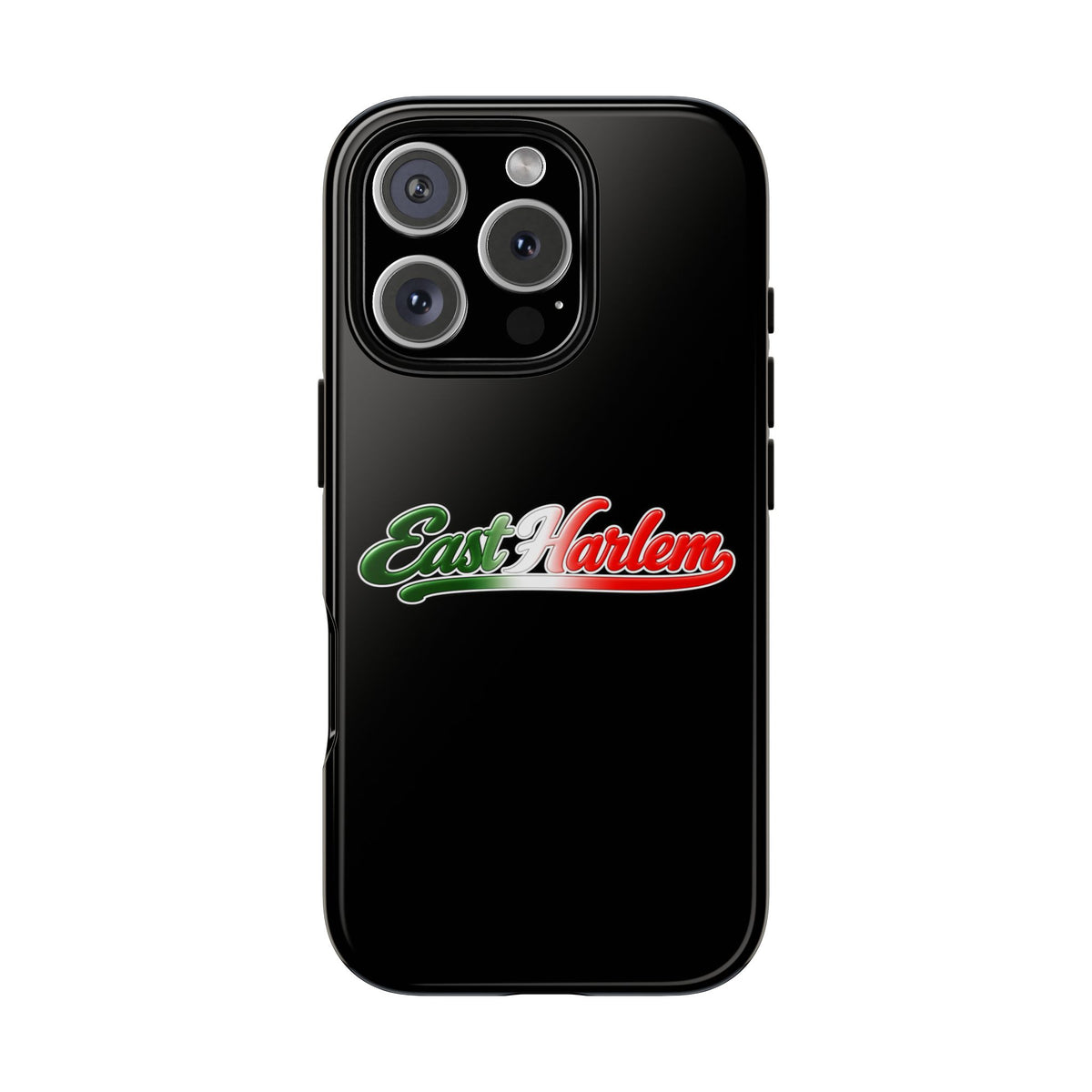 East Harlem Black Phone Case, Tough Cases for iPhone, Gift for Italians, Stylish Phone Cover, Unique Phone Accessory