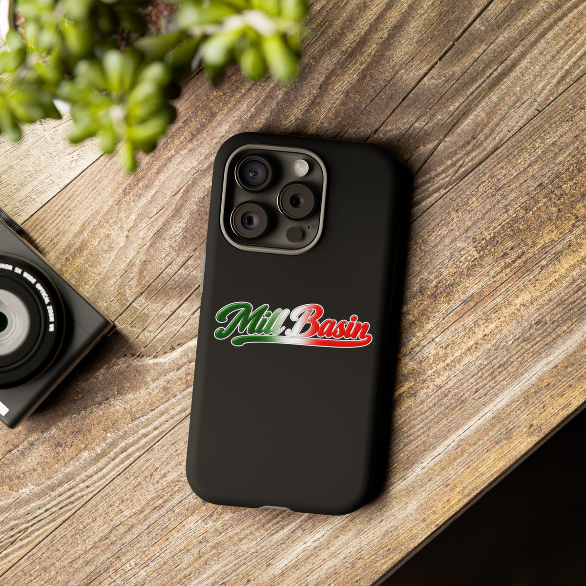 Mill Basin Black Phone Case, Tough Cases for iPhone, Gift for Italians, Stylish Phone Cover, Unique Phone Accessory