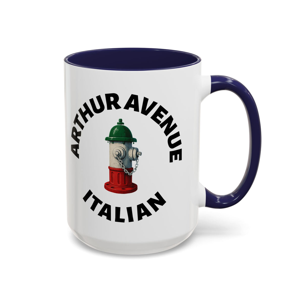 Arthur Avenue Coffee Mug with Fire Hydrant Design, Unique Gift for Italians, Fun Kitchen Decor