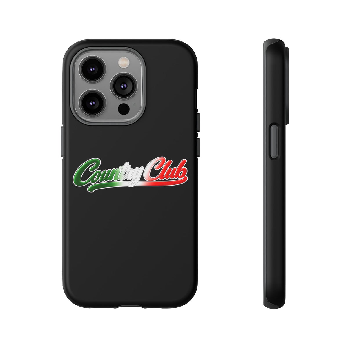 Country Club Black Phone Case, Tough Cases for iPhone, Gift for Italians, Stylish Phone Cover, Unique Phone Accessory