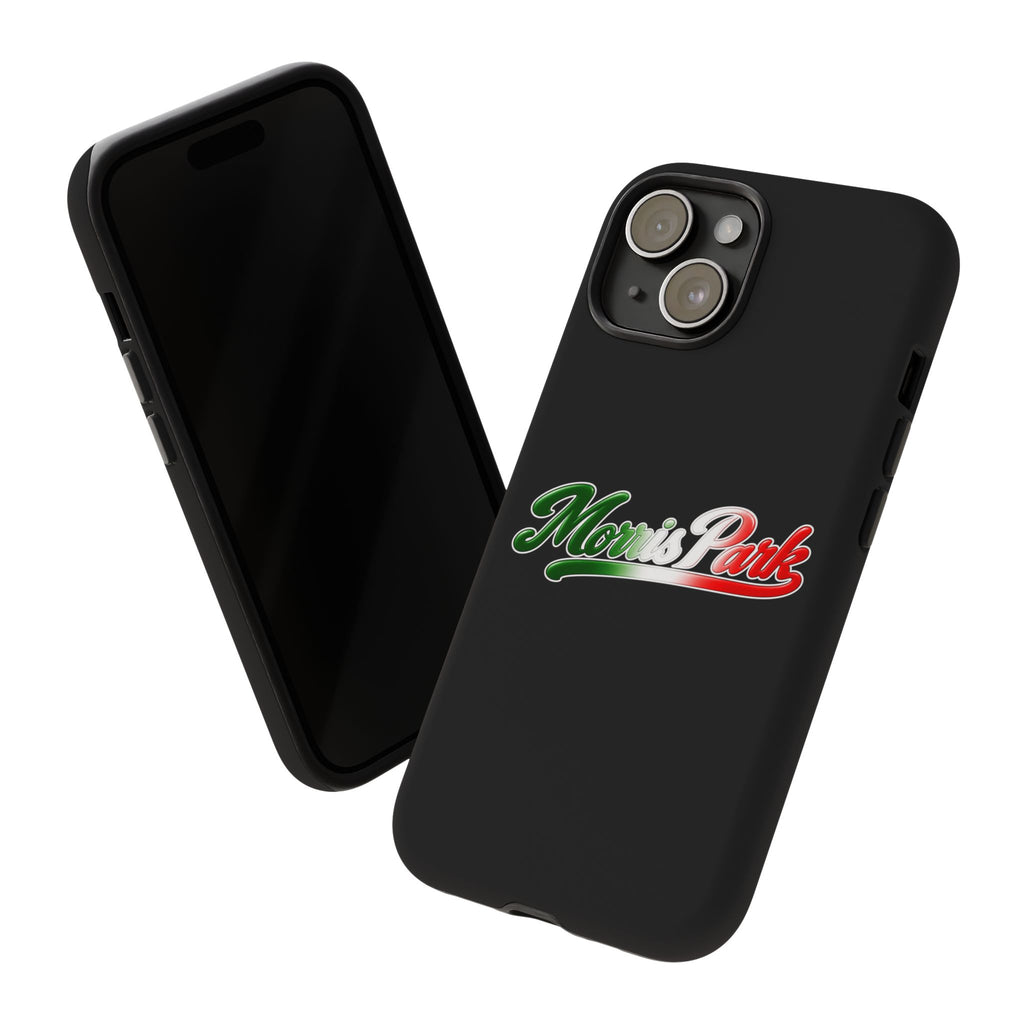 Morris Park Black Phone Case, Tough Cases for iPhone, Gift for Italians, Stylish Phone Cover, Unique Phone Accessory